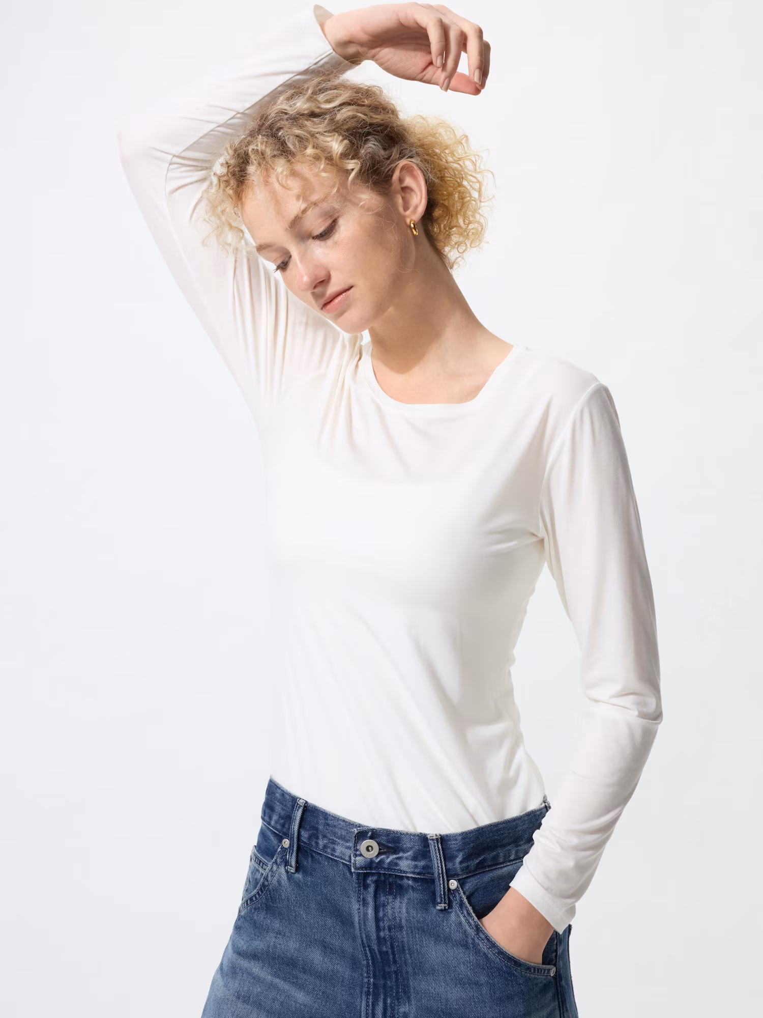 HEATTECH футболка с круглым вырезом — UNIQLO