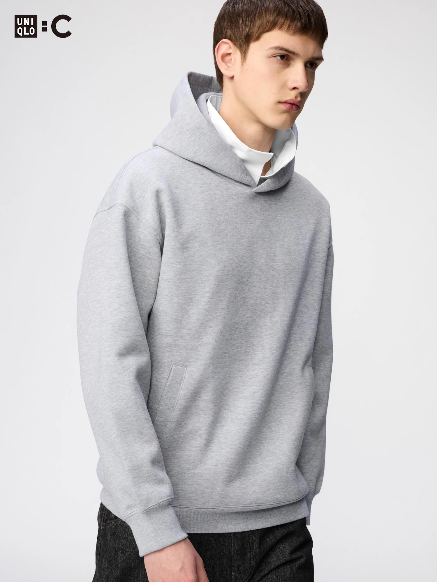 Оверсайз худи через голову — UNIQLO