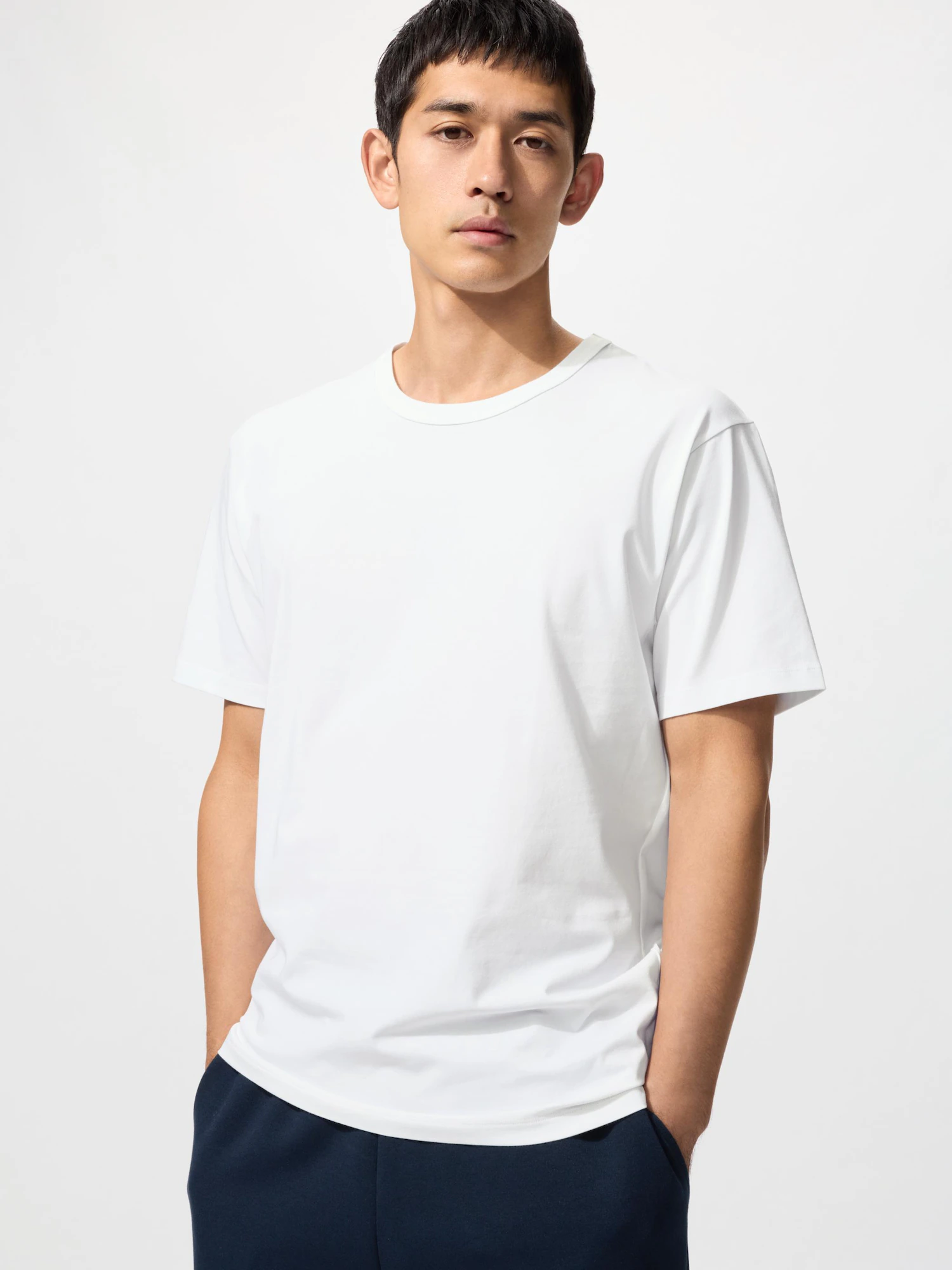 AIRism хлопковая футболка с круглым вырезом — UNIQLO