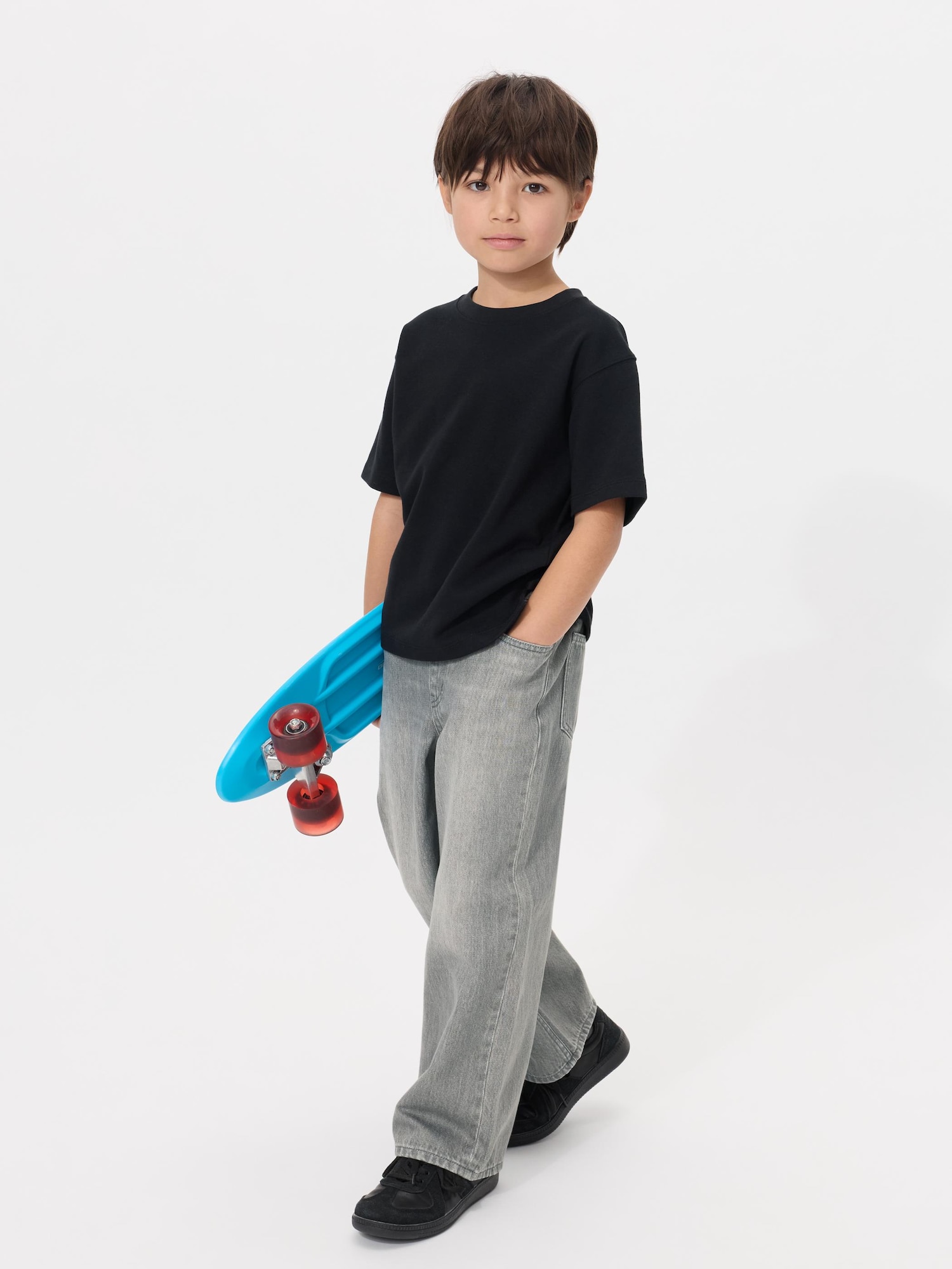 Джинсы широкие без застёжки — UNIQLO