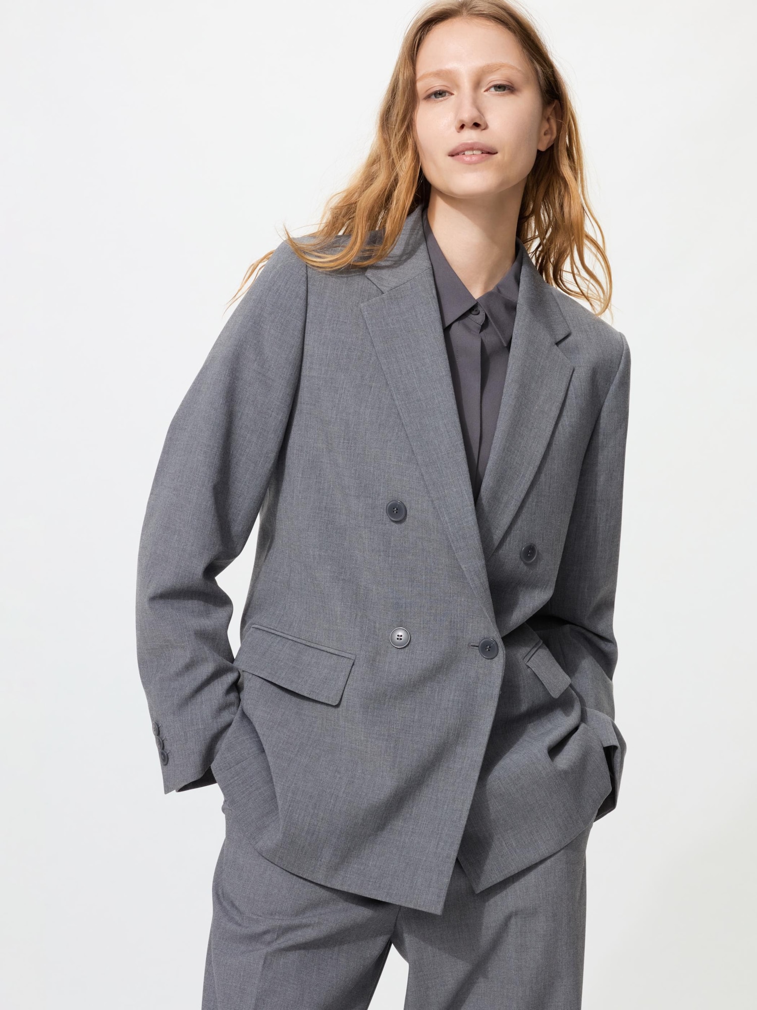 Двубортный жакет — UNIQLO