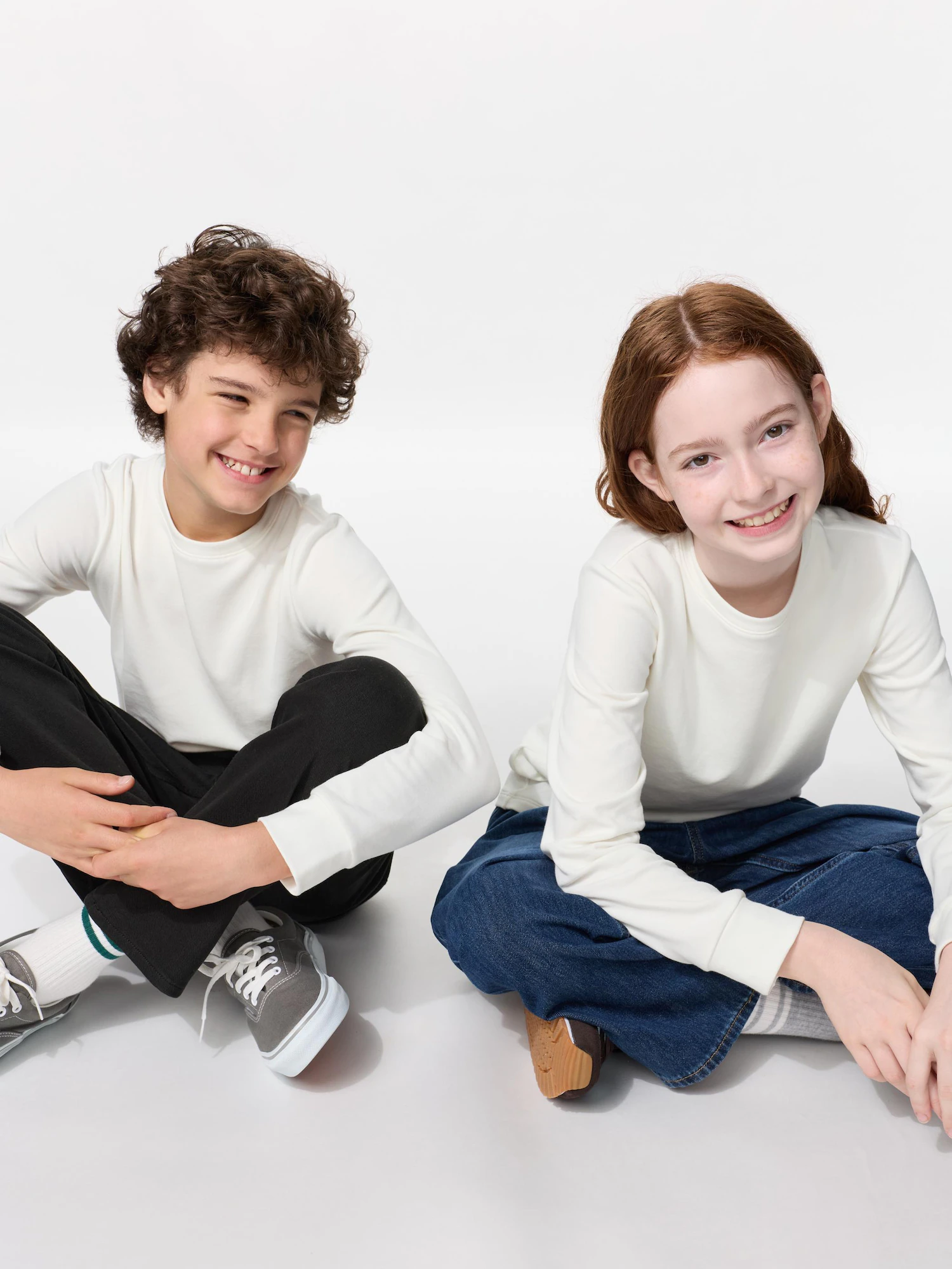 HEATTECH Extra Warm хлопковая футболка с круглым вырезом — UNIQLO
