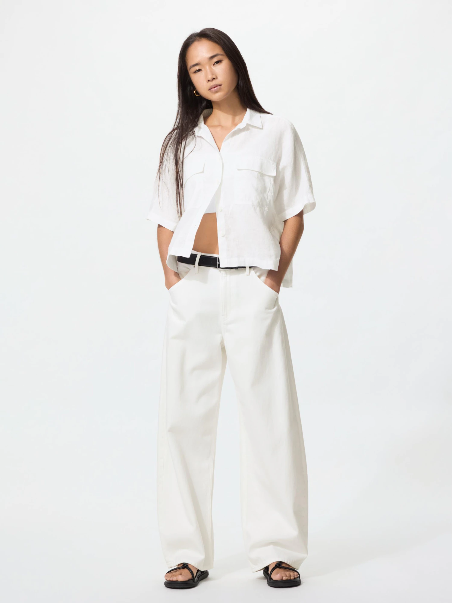 Мешковатые джинсы-бочка — UNIQLO
