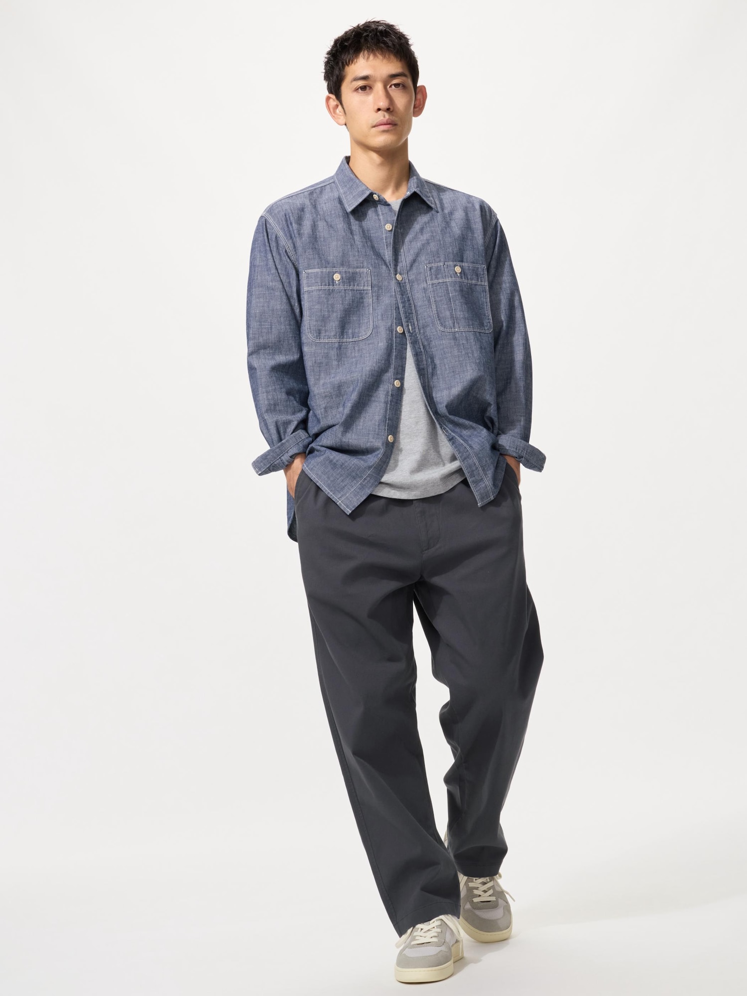 Эластичные укороченные брюки — UNIQLO