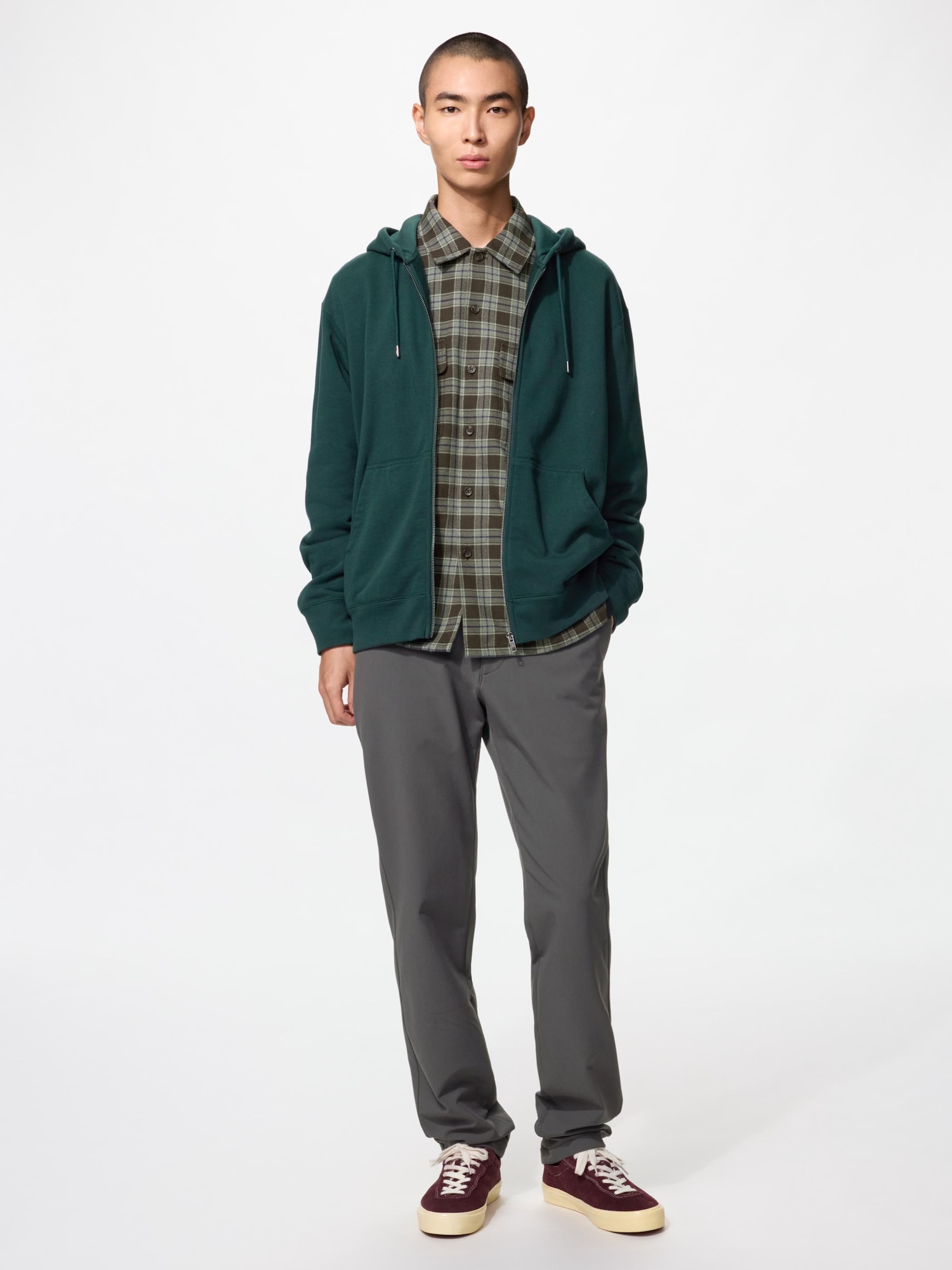 Утепленные эластичные брюки удлиненные — UNIQLO