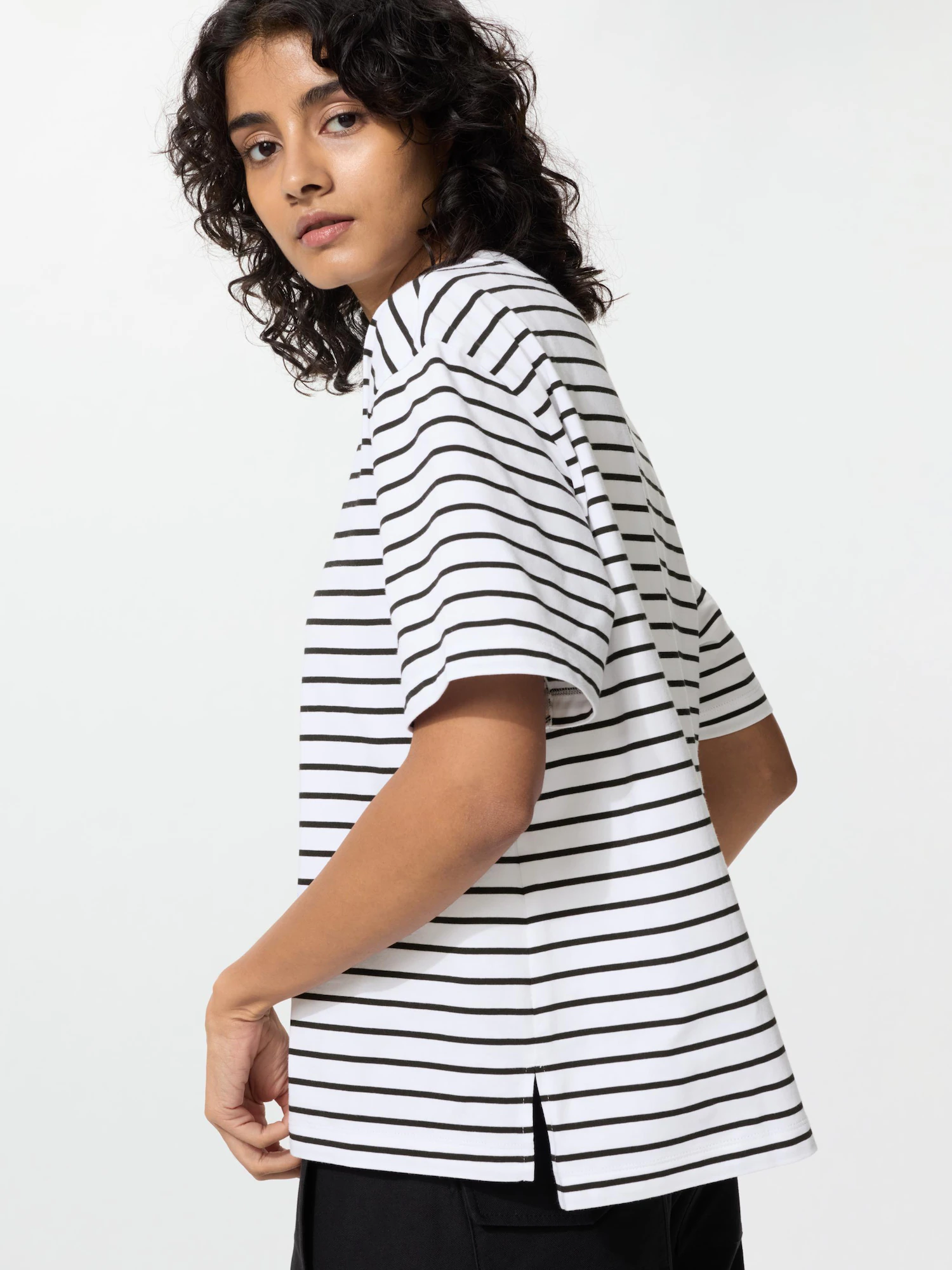 AIRism хлопковая полосатая футболка — UNIQLO