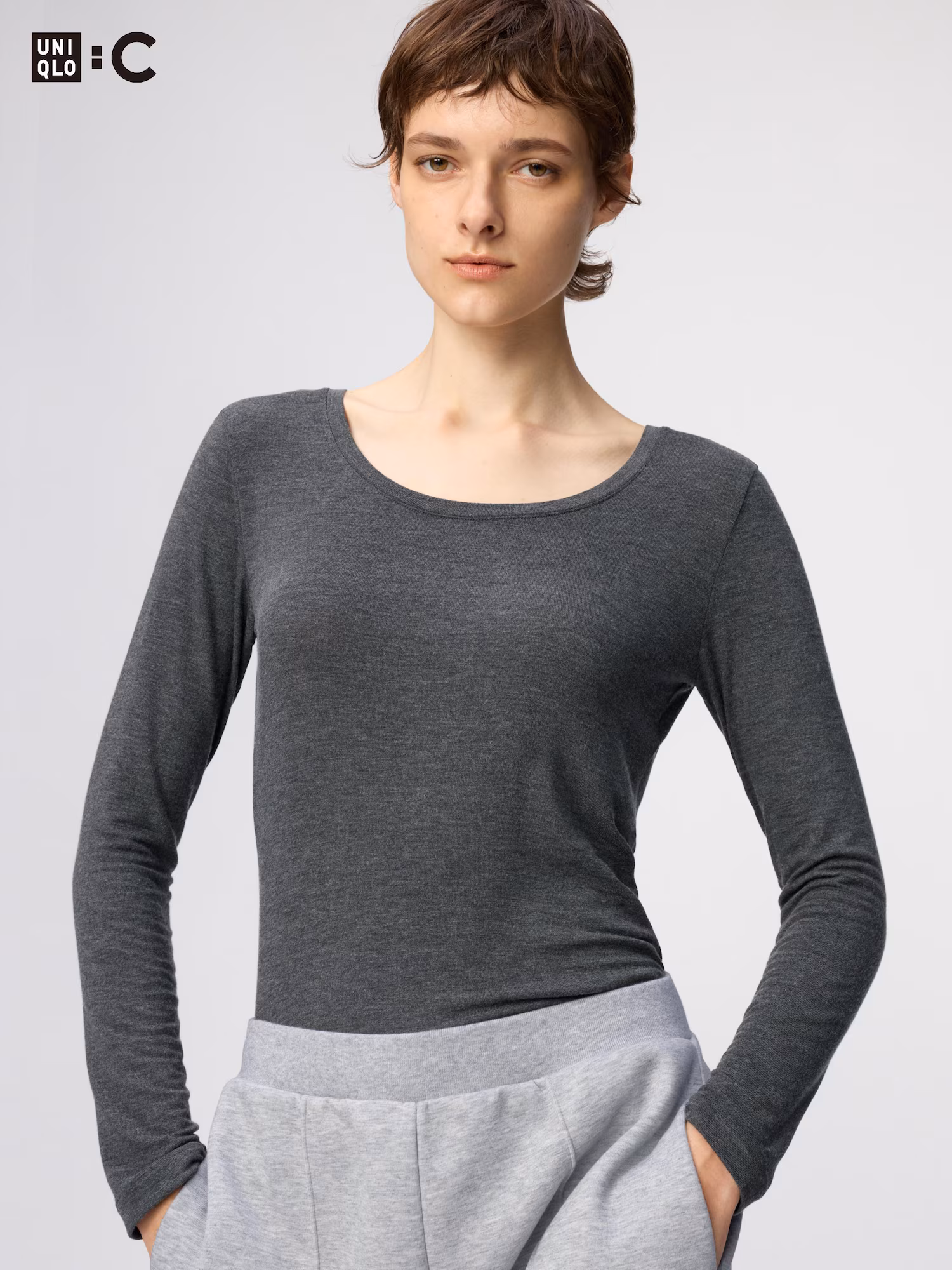 HEATTECH極暖кашмирbrenд U-образный вырез — UNIQLO