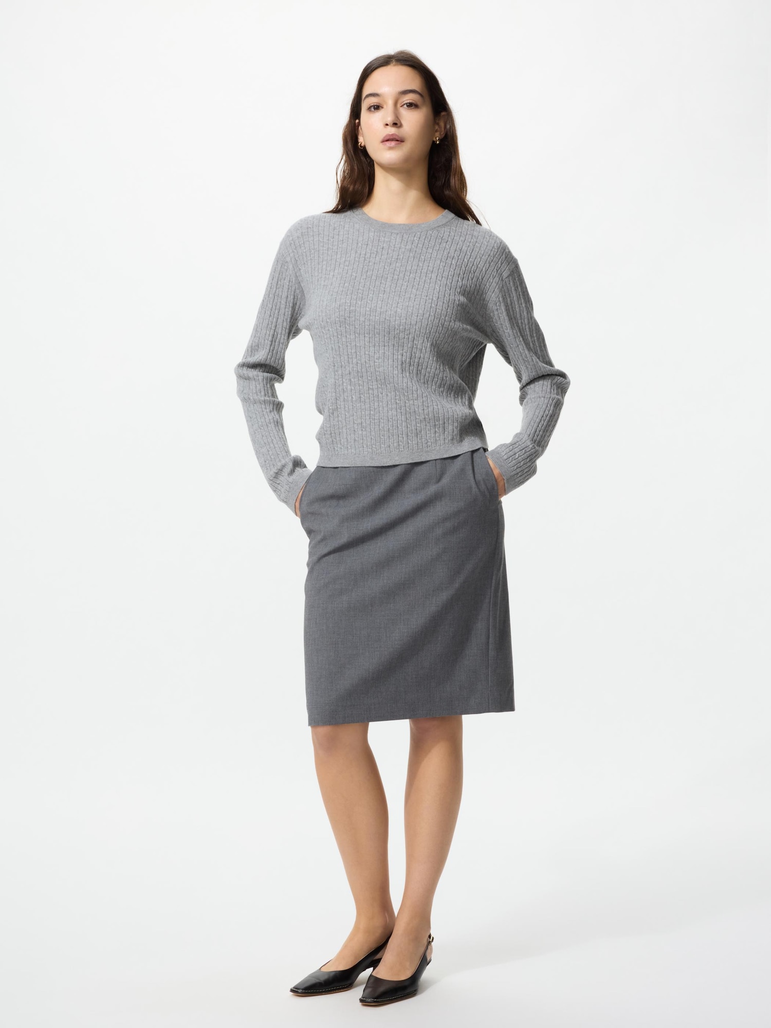 Эластичная юбка миди — UNIQLO