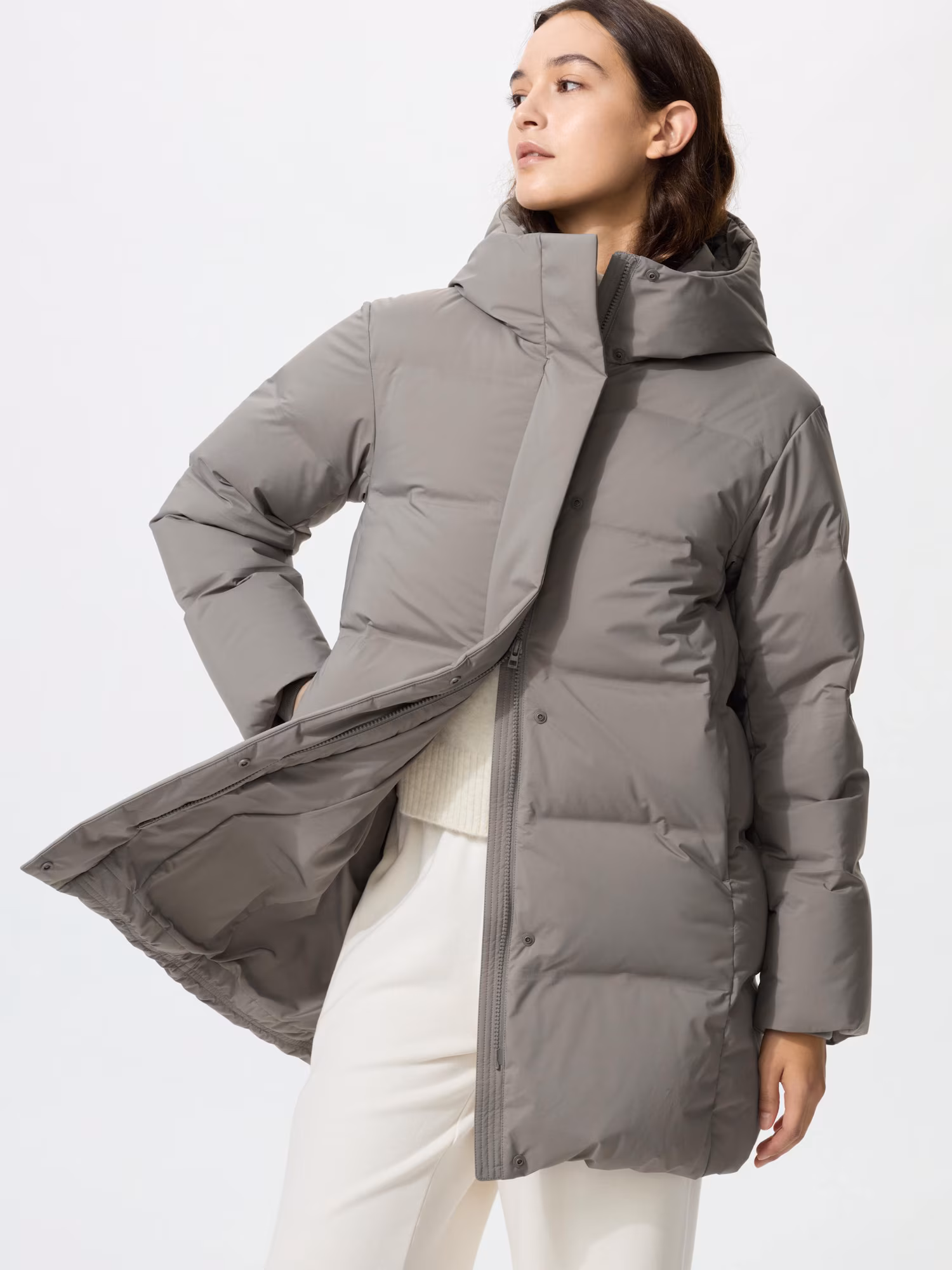 Бесшовное пуховое короткое пальто — UNIQLO