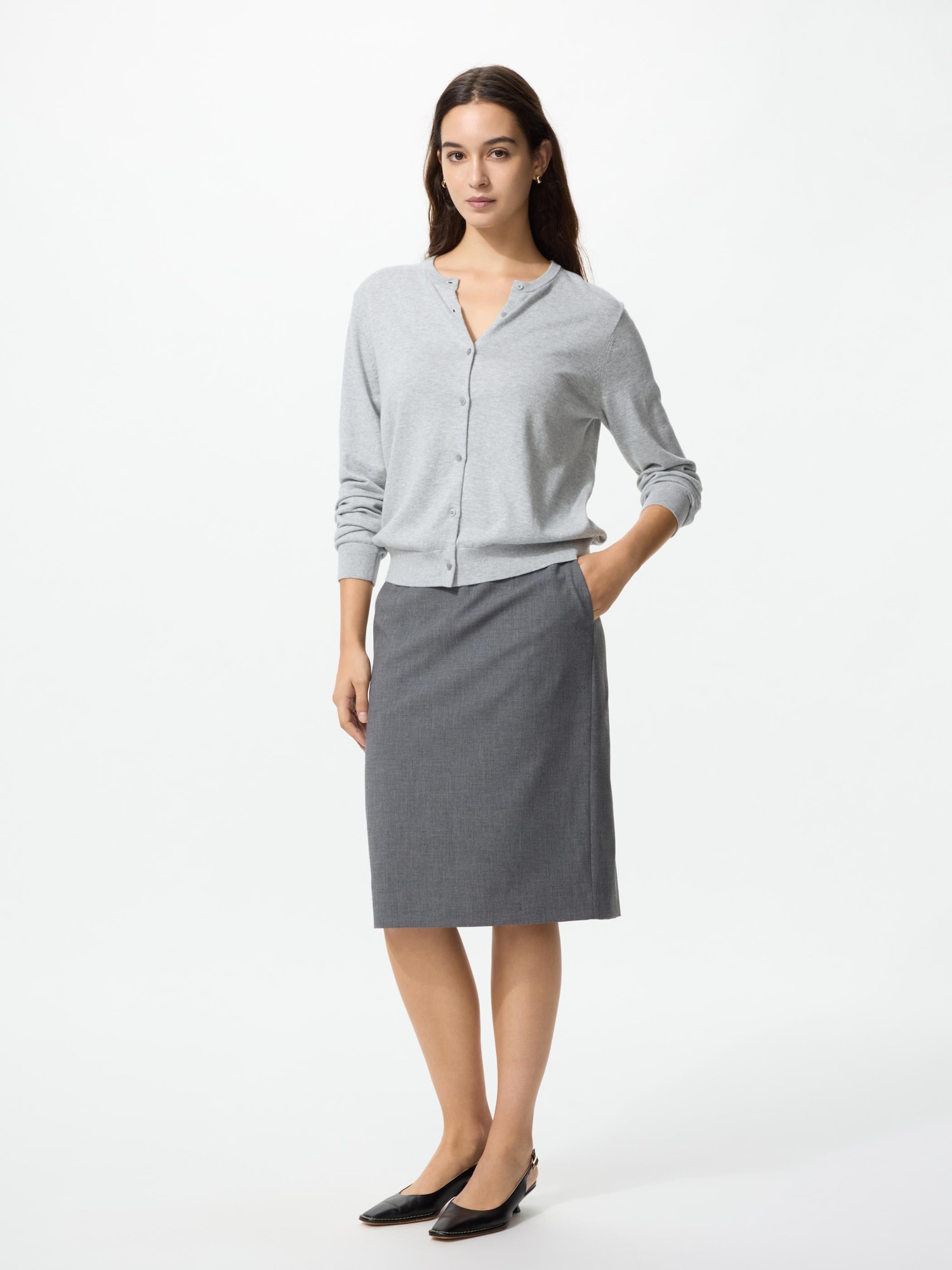 Эластичная юбка макси — UNIQLO