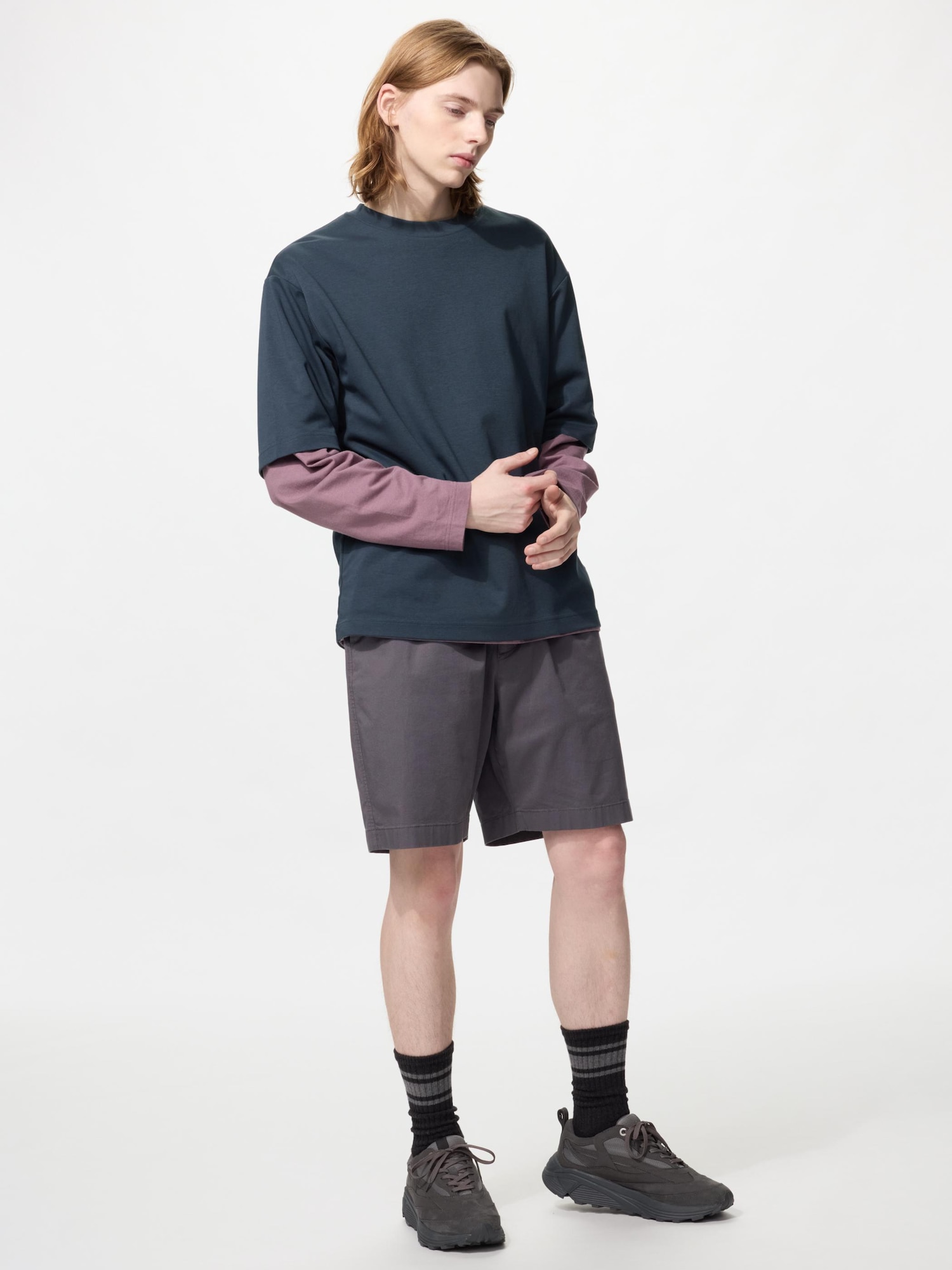 Стретч-шорты свободного кроя — UNIQLO