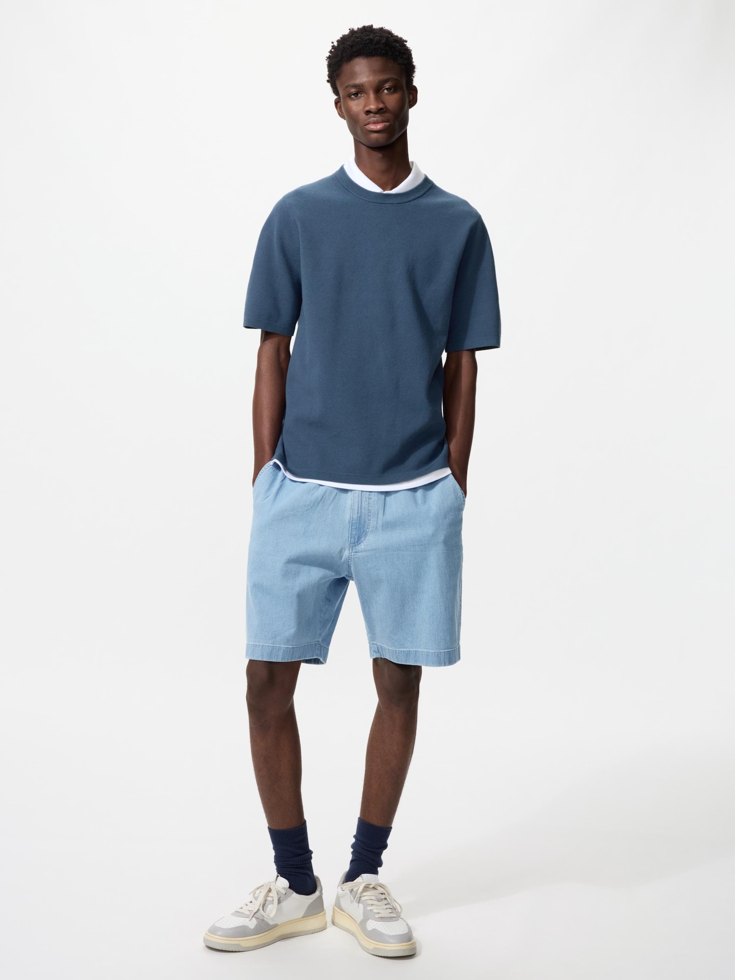 Стрейчевые легкие шорты джинс — UNIQLO