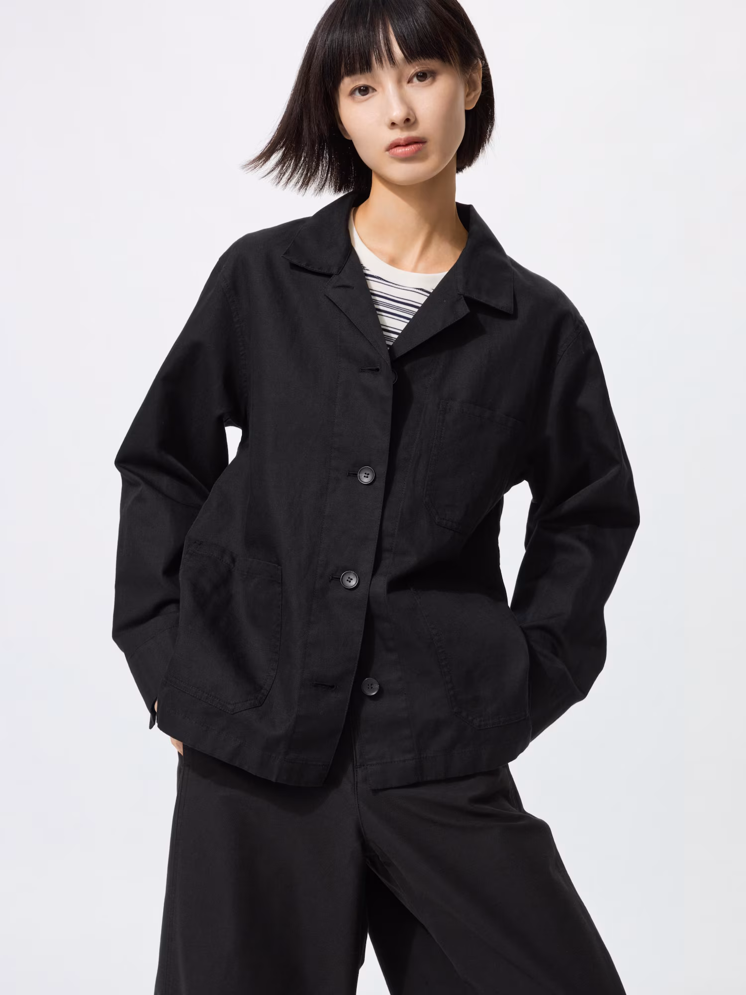 Лён блендовый комбинезон — UNIQLO