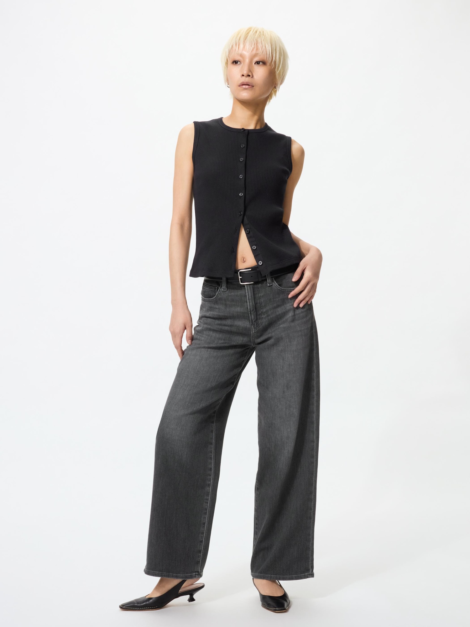 EZY широкие прямые джинсы — UNIQLO