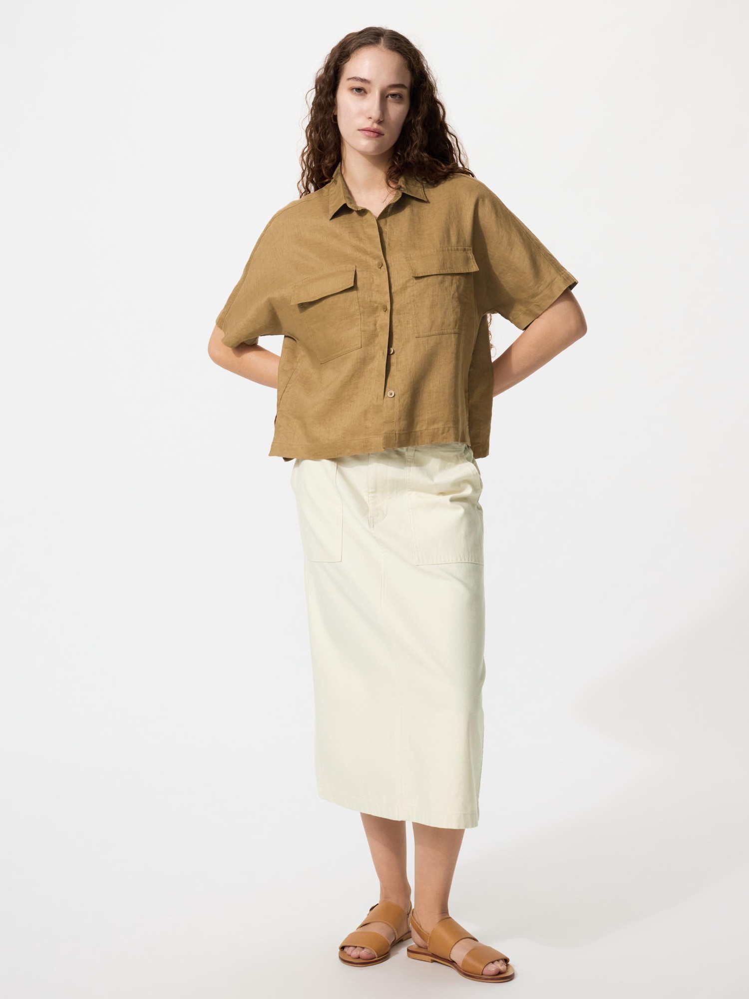 Коттоновая миди-юбка — UNIQLO