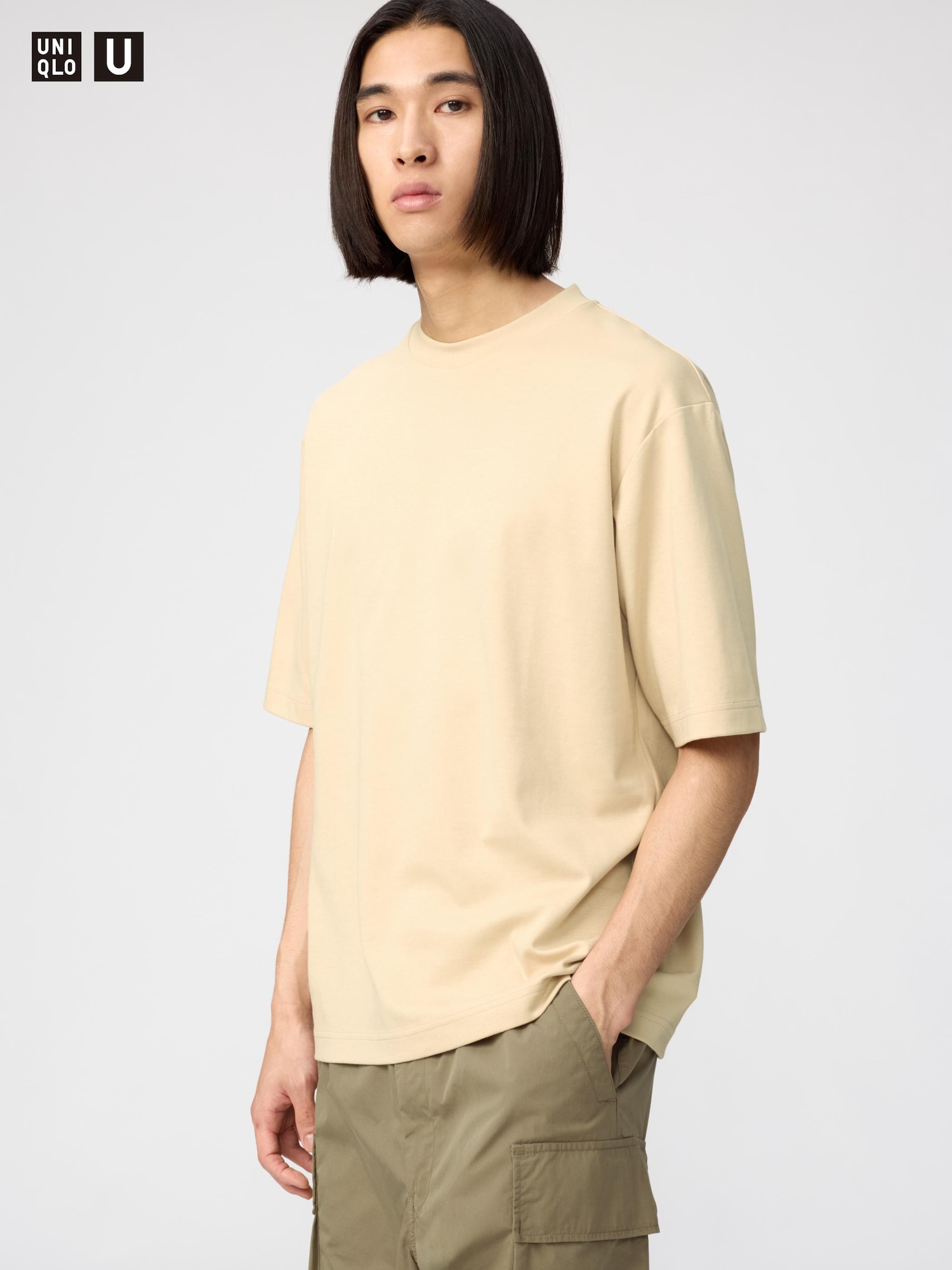 AIRism коттон оверсайз футболка — UNIQLO
