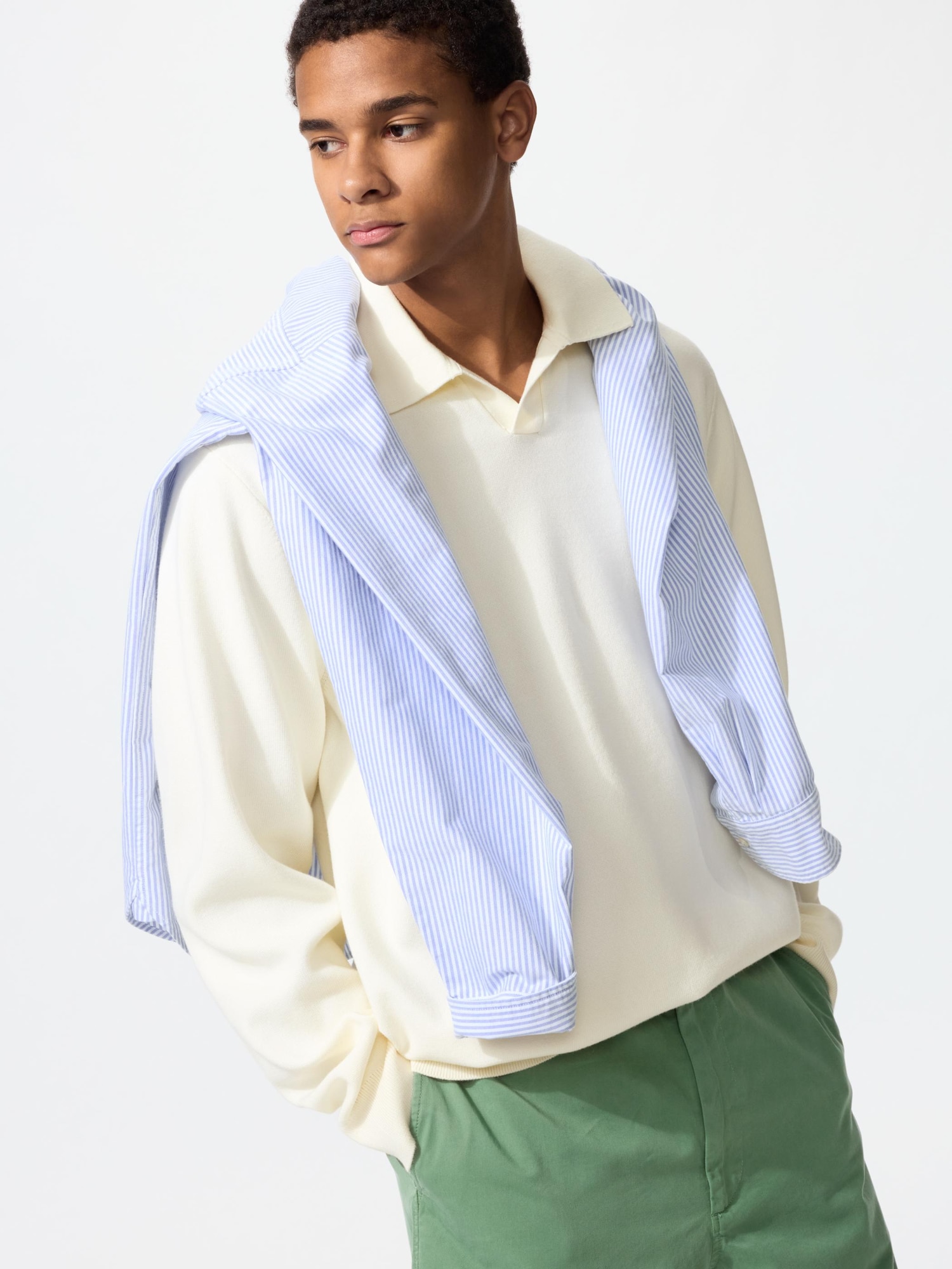 Поло из миланского трикотажа, стираемое — UNIQLO