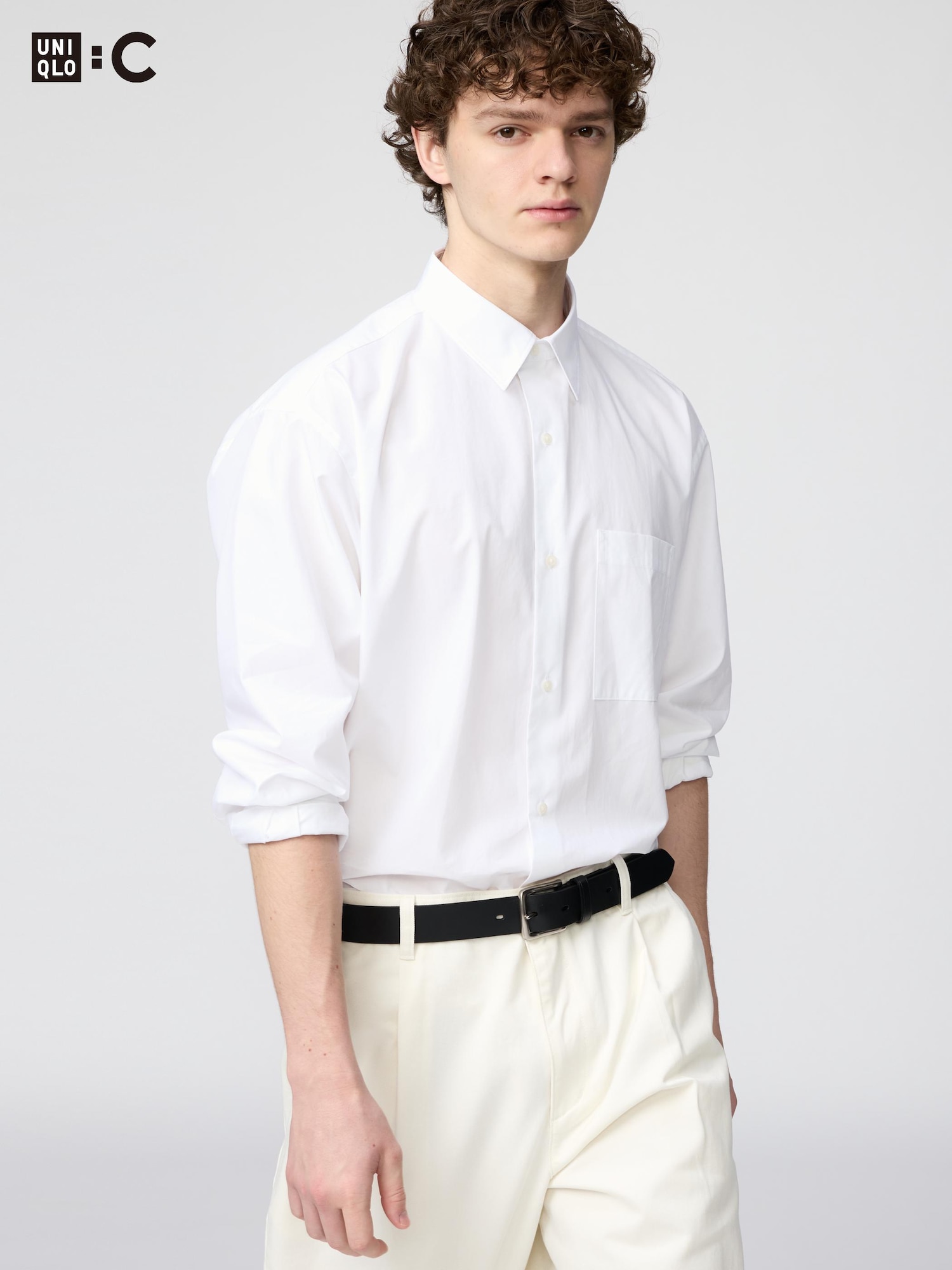 Рубашка из поплина оверсайз — UNIQLO