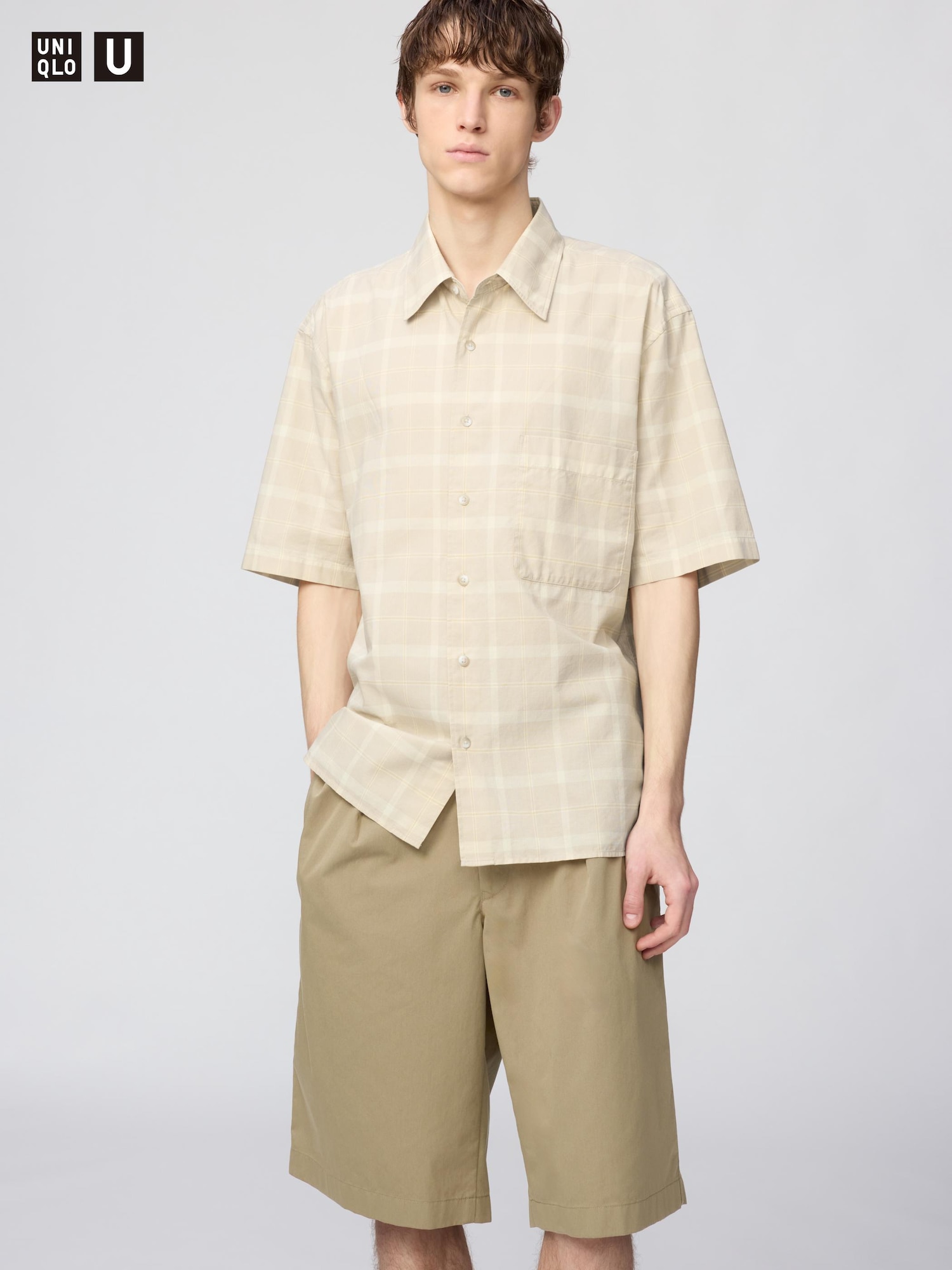 Боксерская рубашка клетка — UNIQLO