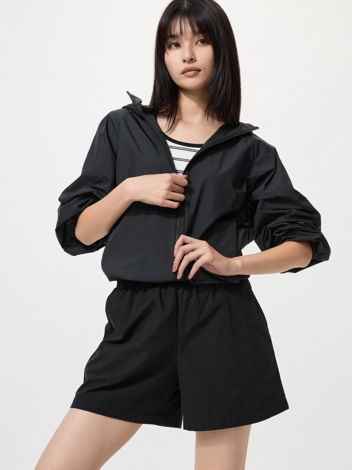 Хлопковые шорты свободного кроя — UNIQLO