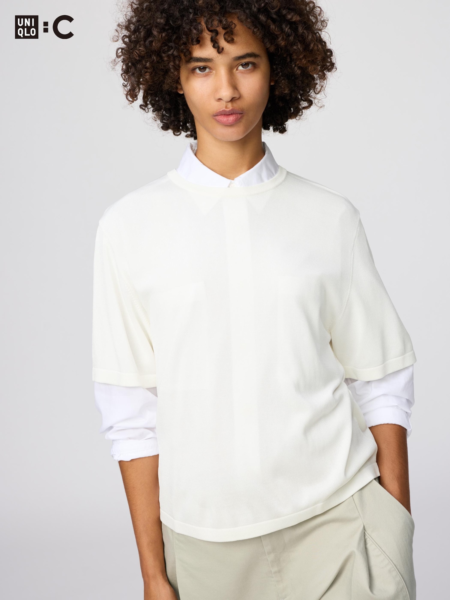 Свитер боксер промывной — UNIQLO