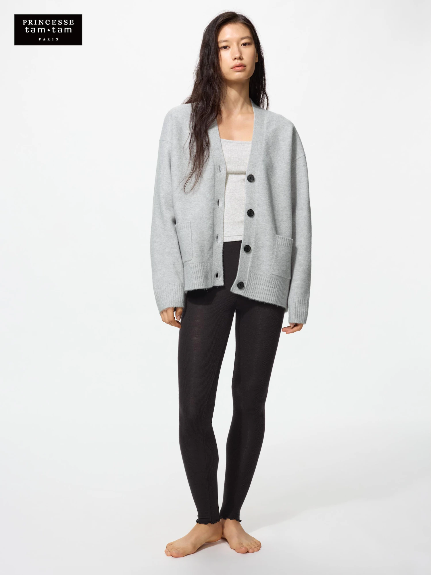 Леггинсы HEATTECH кашемир 10см — UNIQLO