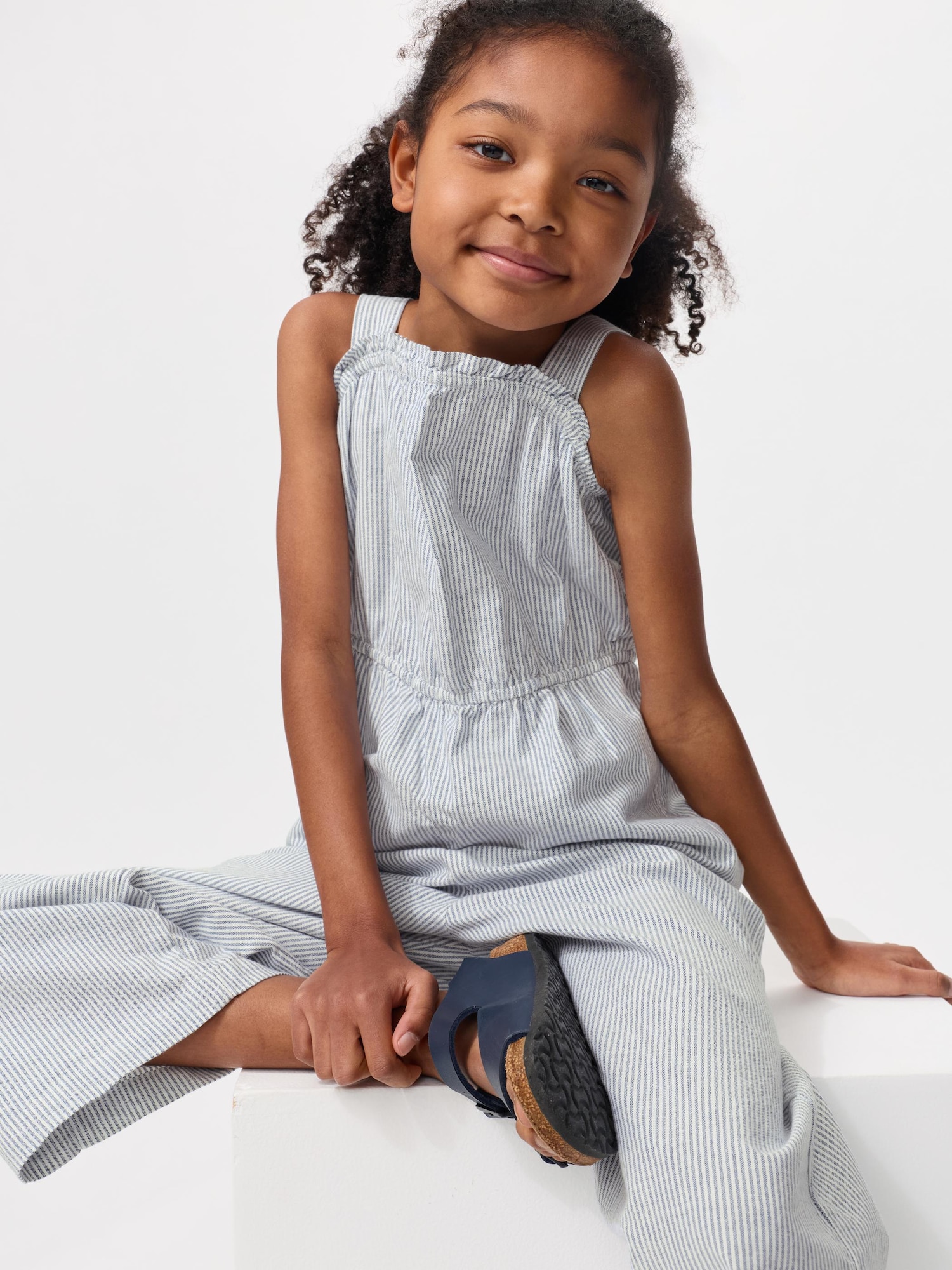 Girls комбинезон из льняного микса — UNIQLO