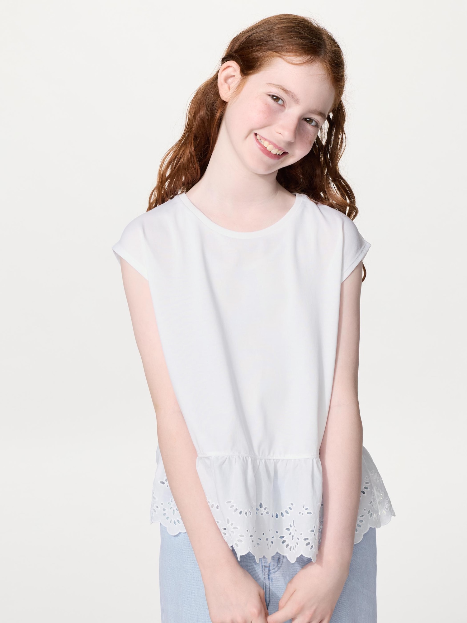 Детская футболка с вышивкой комбинированная — UNIQLO