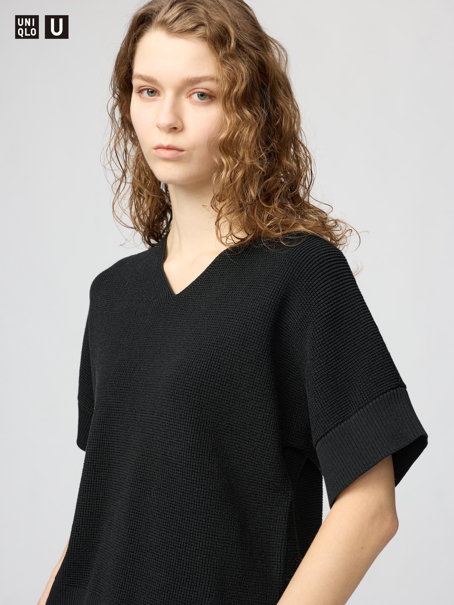 Джемпер с V-образным вырезом — UNIQLO