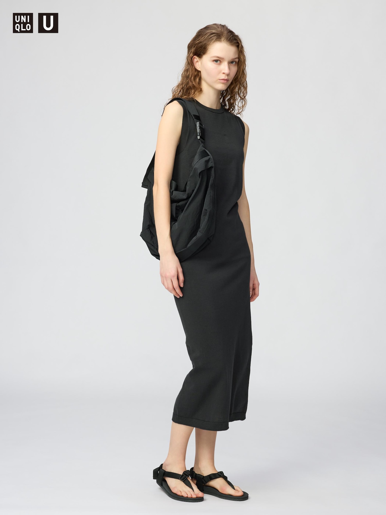 Трёхмерное хлопковое платье без рукавов — UNIQLO