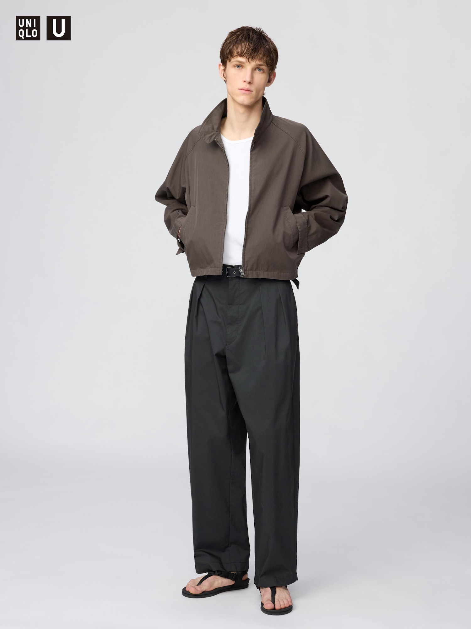 Широкие брюки с защипами — UNIQLO
