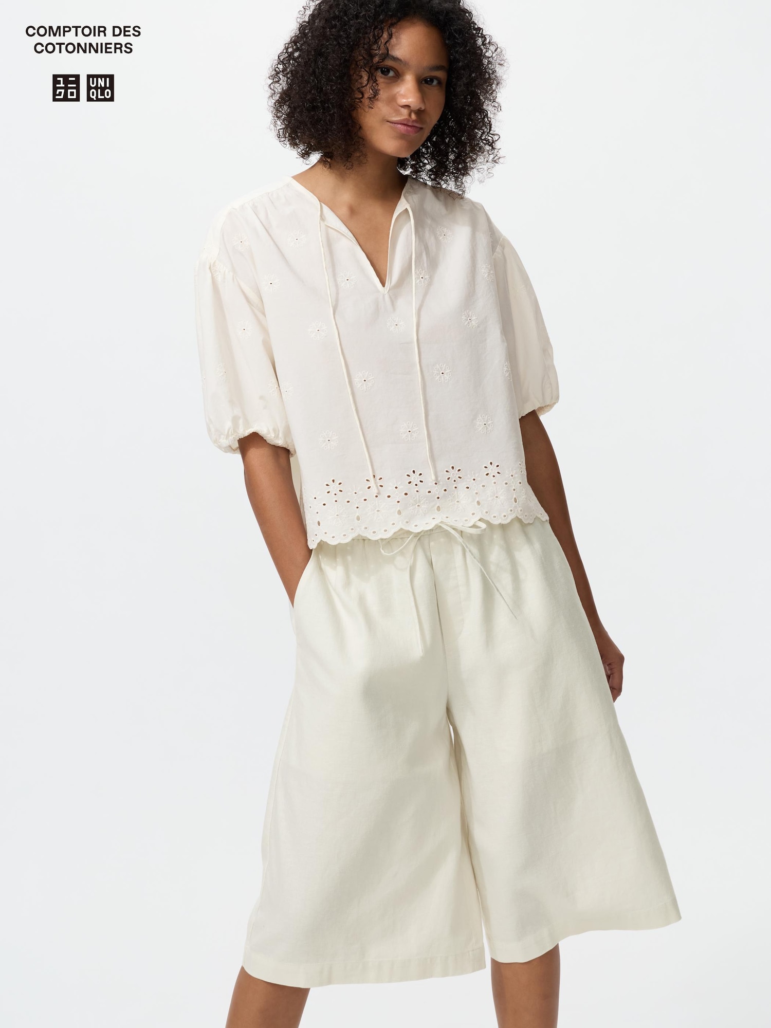 Кюлоты из льна и смеси — UNIQLO