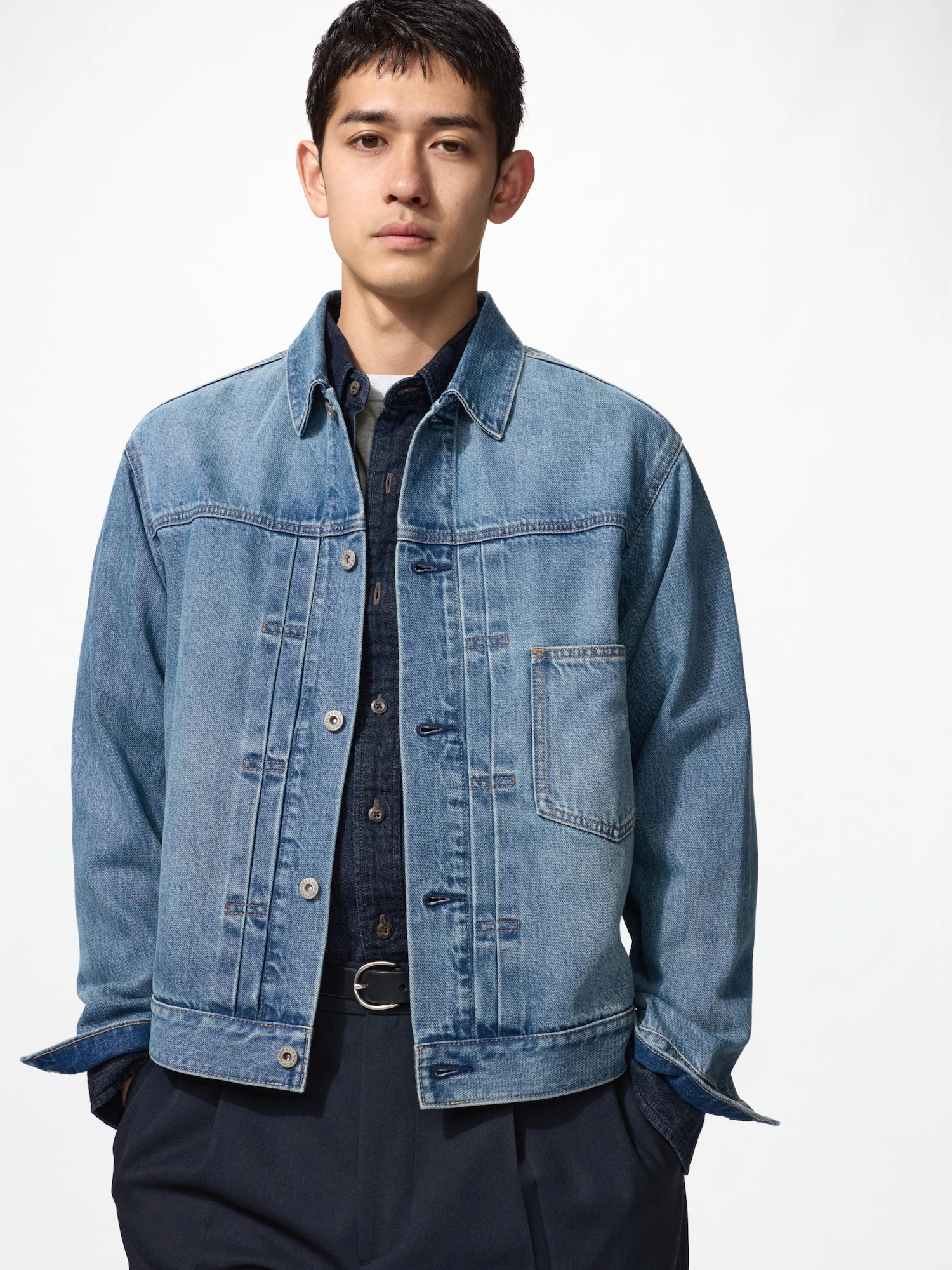 джинсовая куртка трекер — UNIQLO