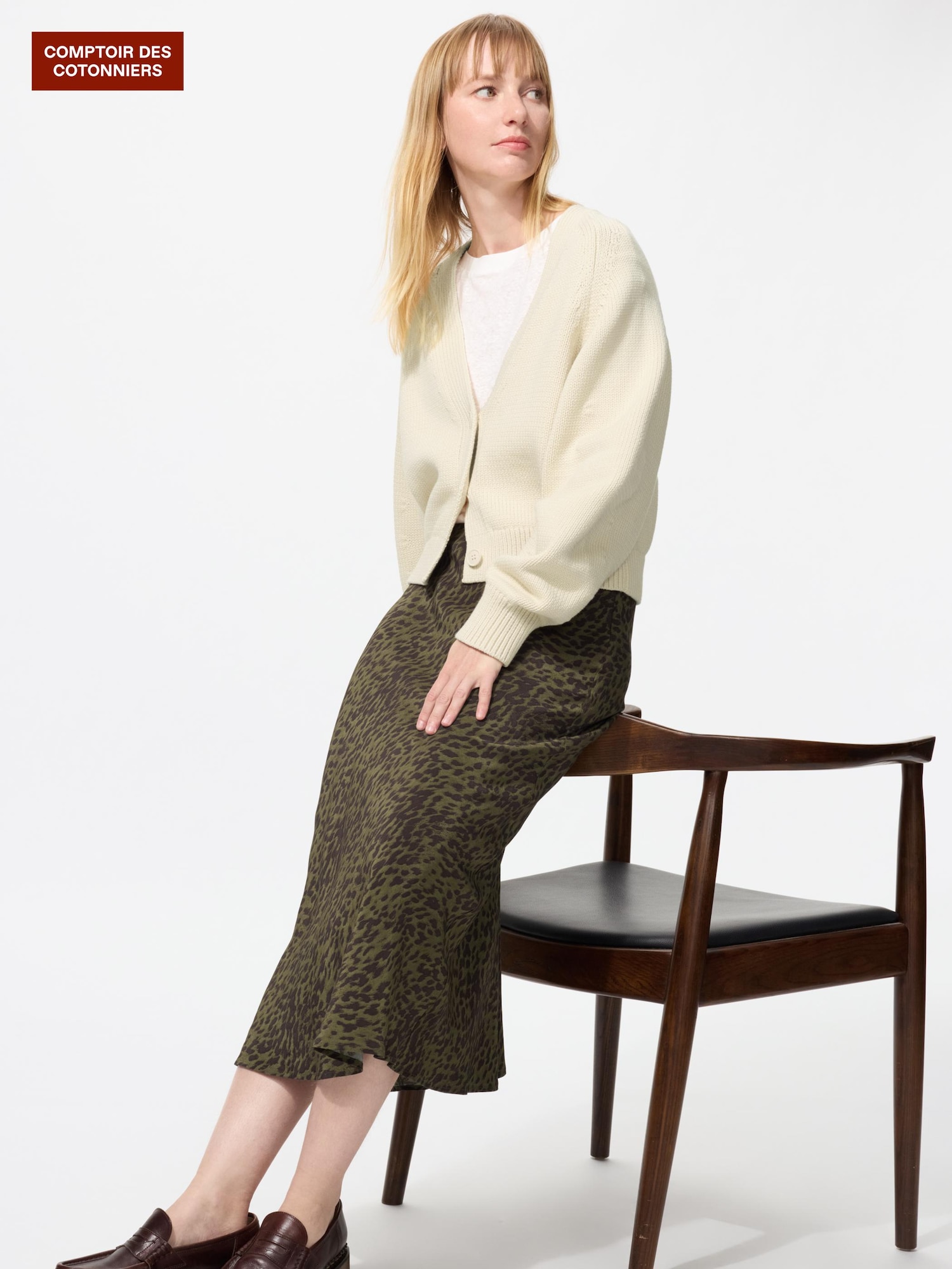 Длинная юбка из вискозы с принтом — UNIQLO