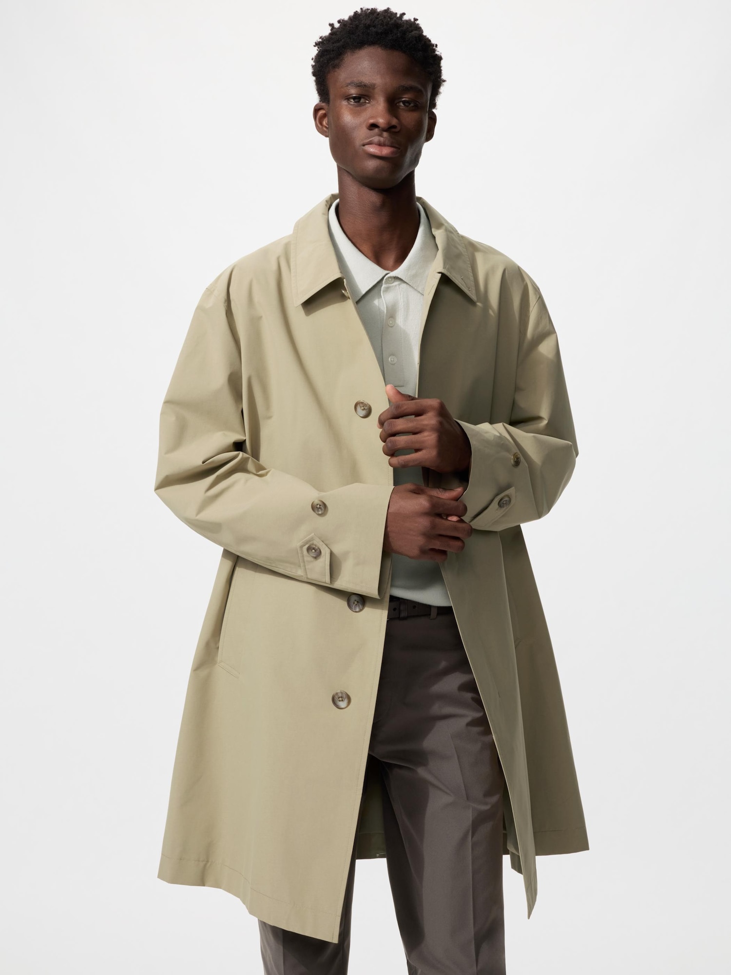 стойка воротник пальто — UNIQLO