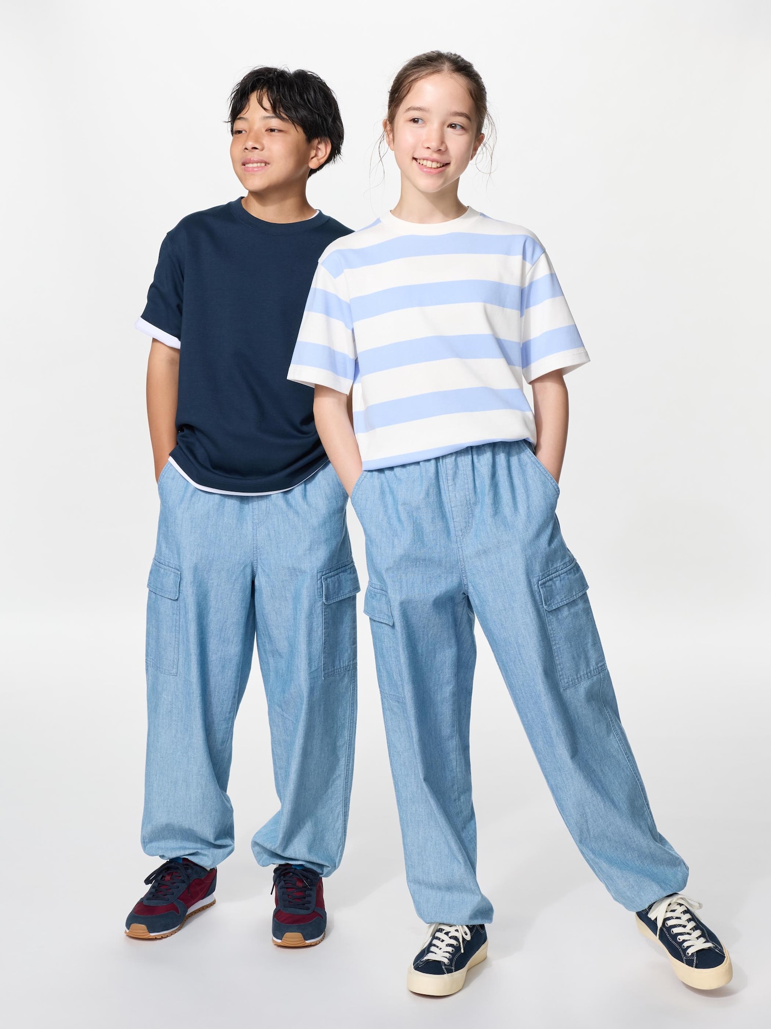 карго джоггеры шамбрей — UNIQLO