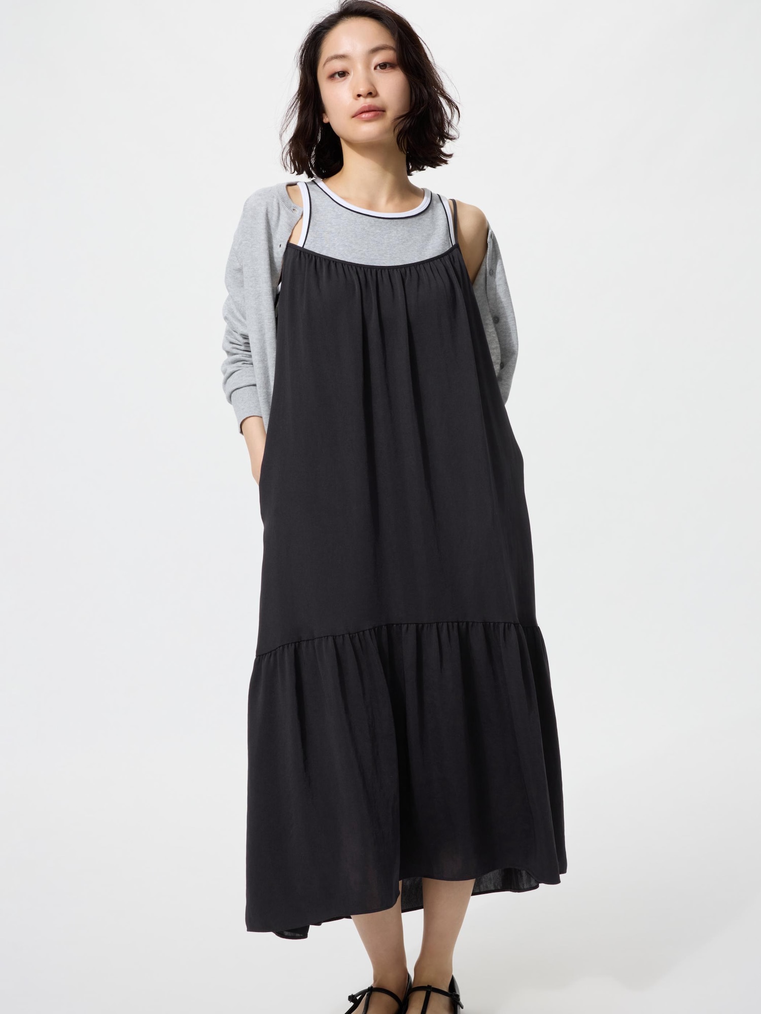 Платье-комбинезон ярусное/укороченное — UNIQLO