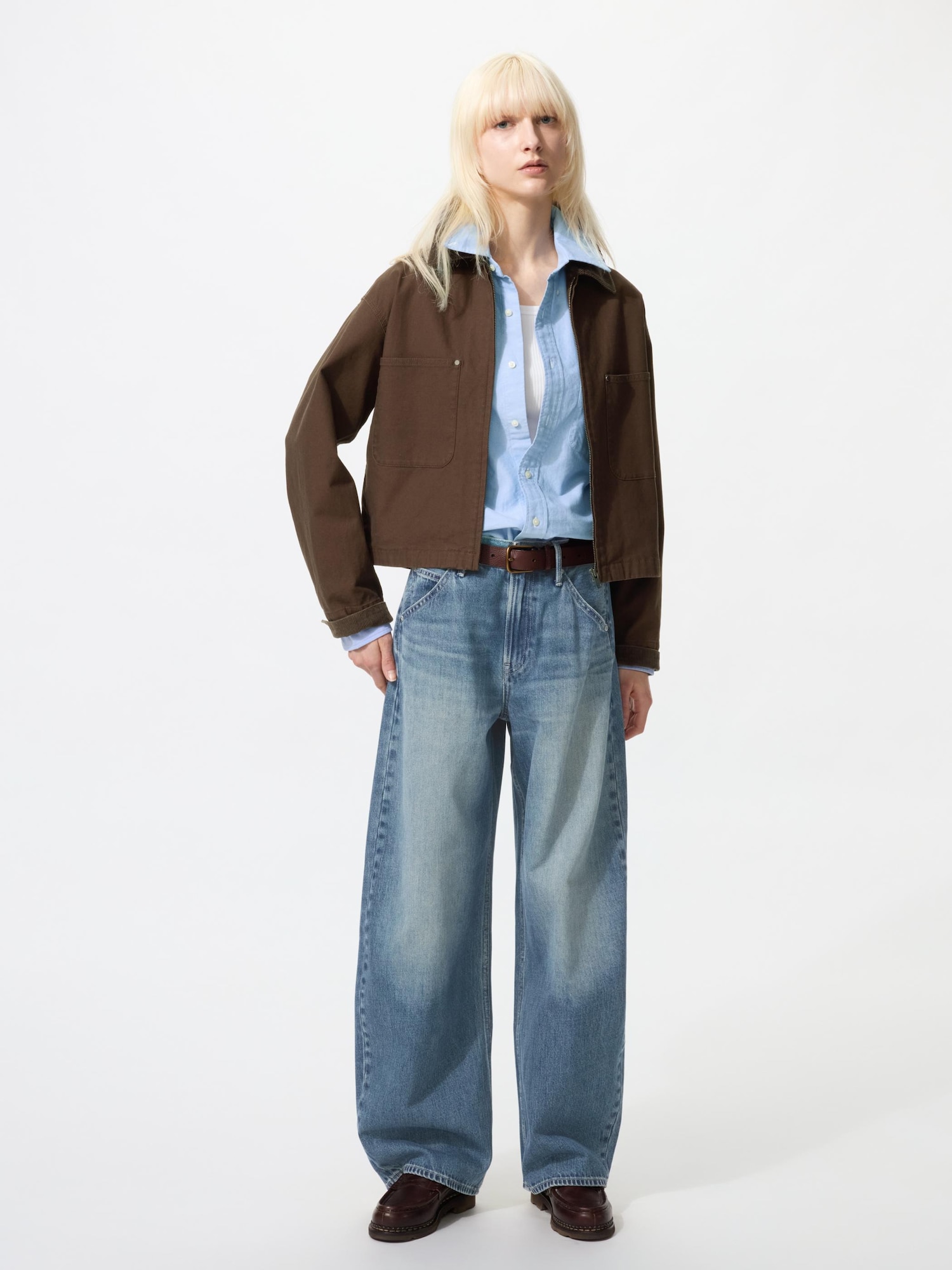 Джинсы с заниженной талией/длинные — UNIQLO