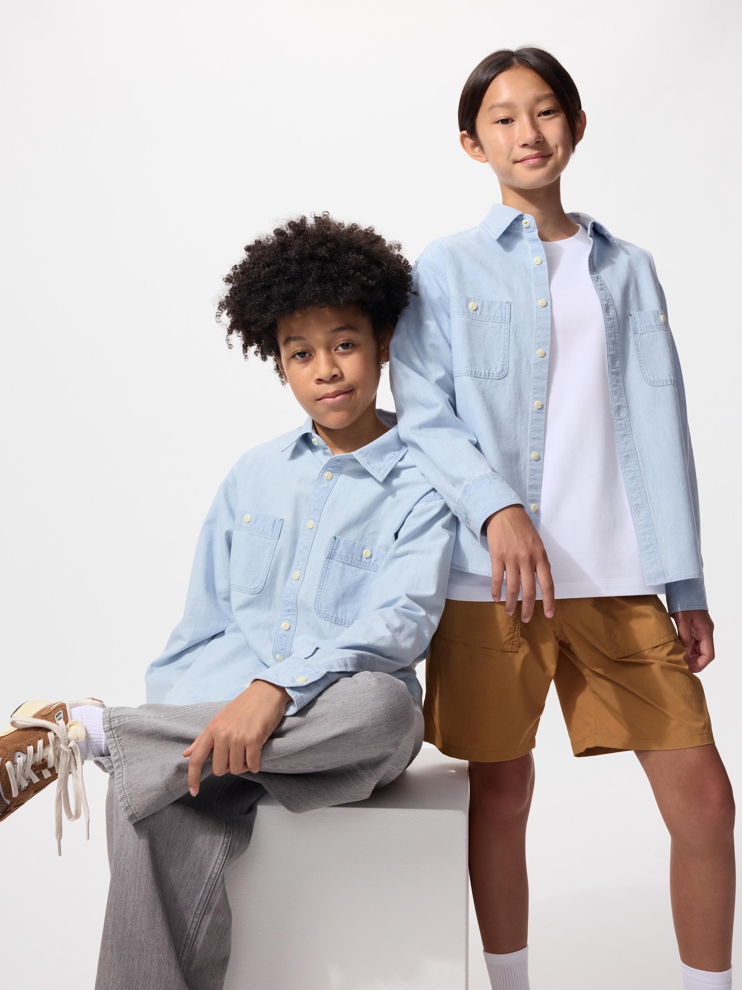 Рубашка шамбре — UNIQLO