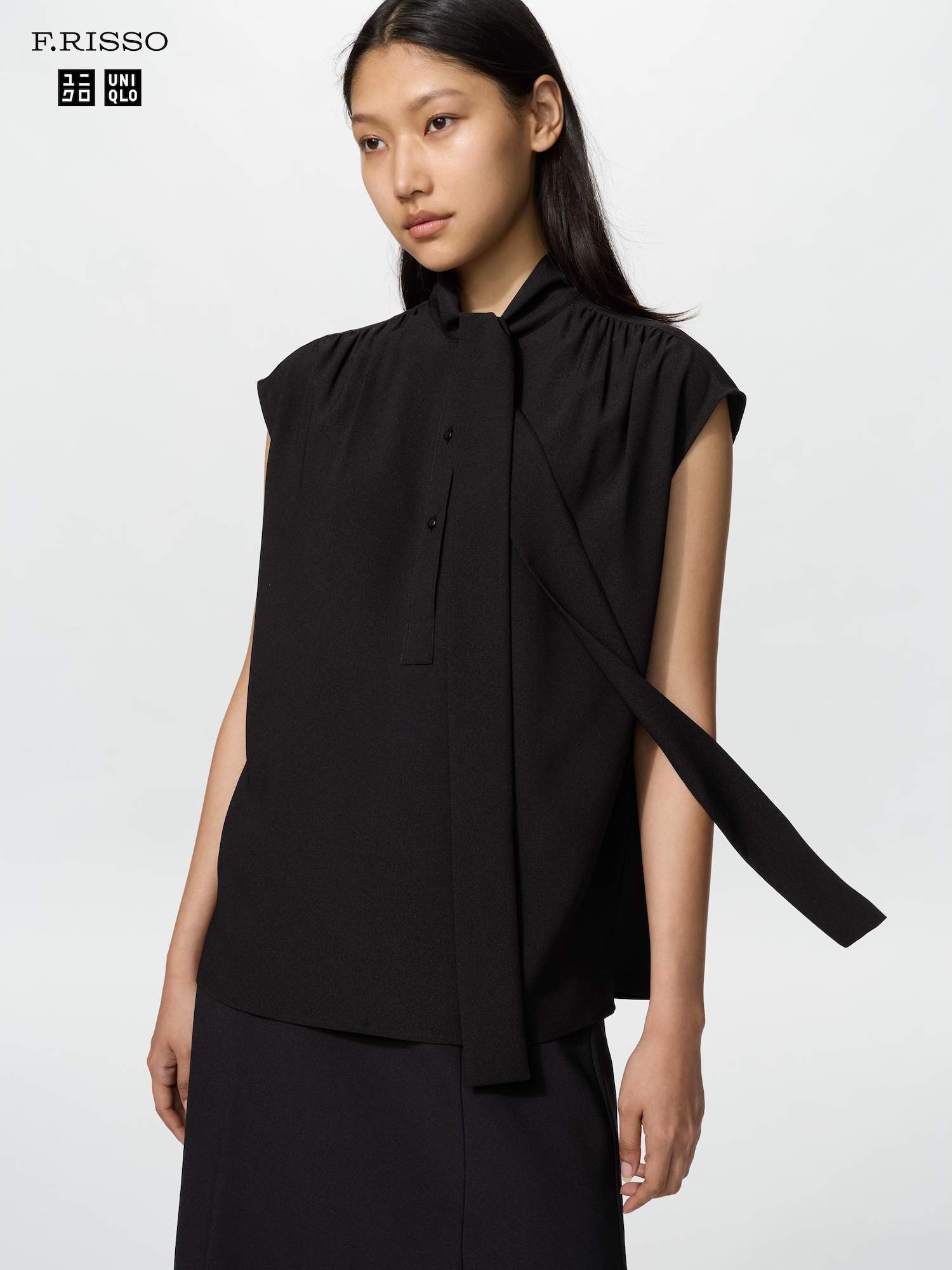Блузка без рукавов с бантом — UNIQLO