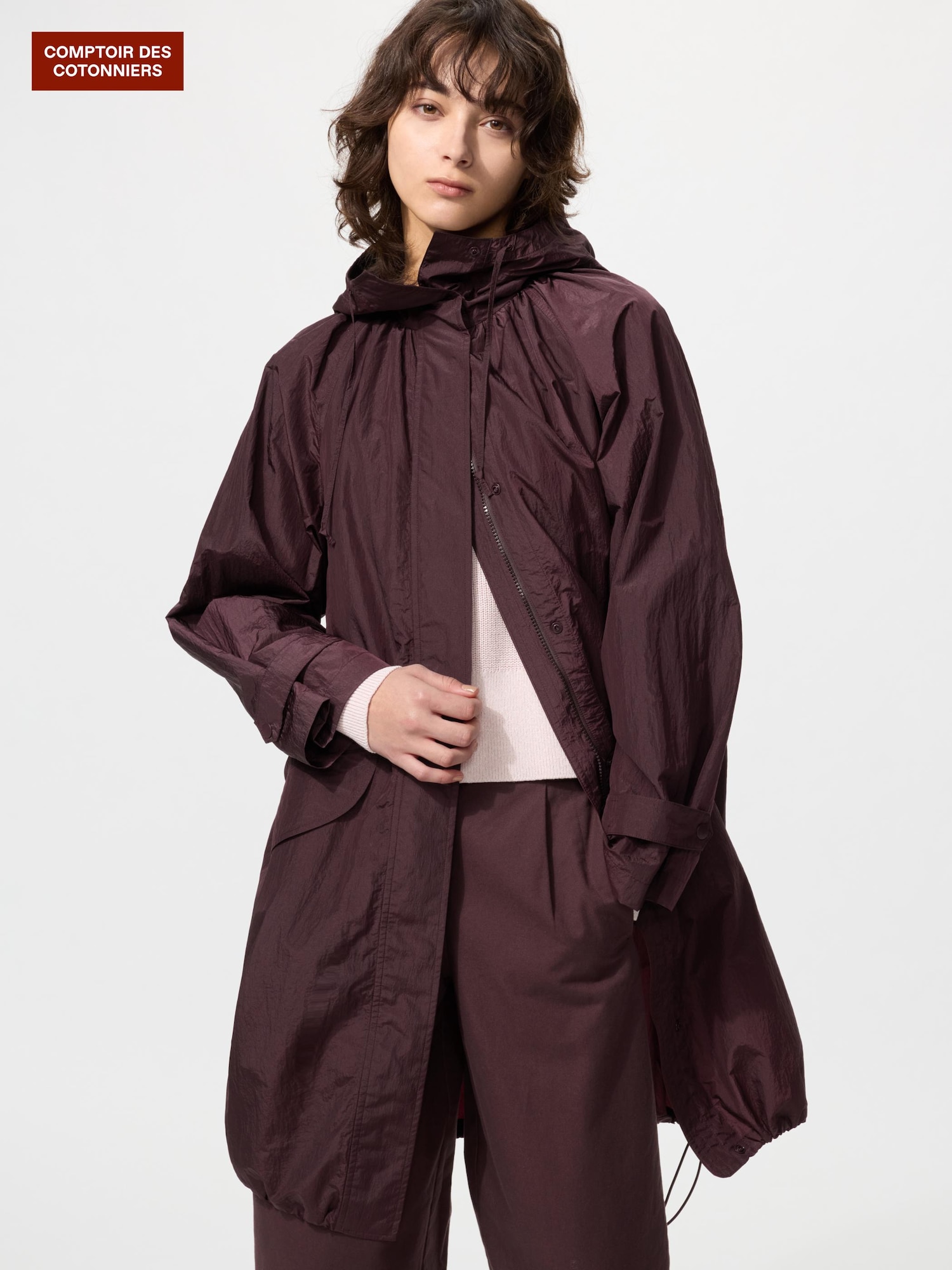 Утилитарное объемное длинное пальто — UNIQLO