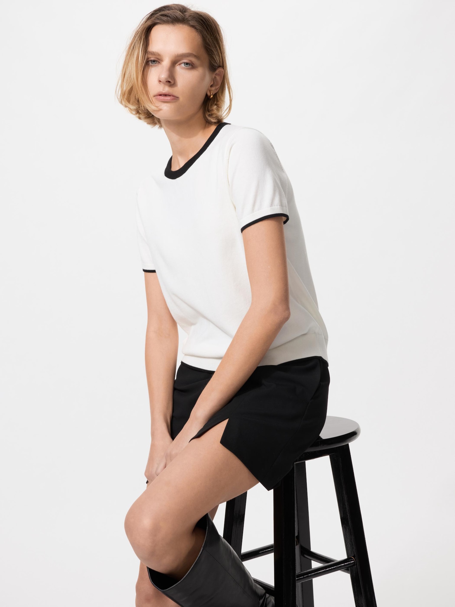 Свитер с круглым вырезом и UV-защитой/машинная стирка — UNIQLO