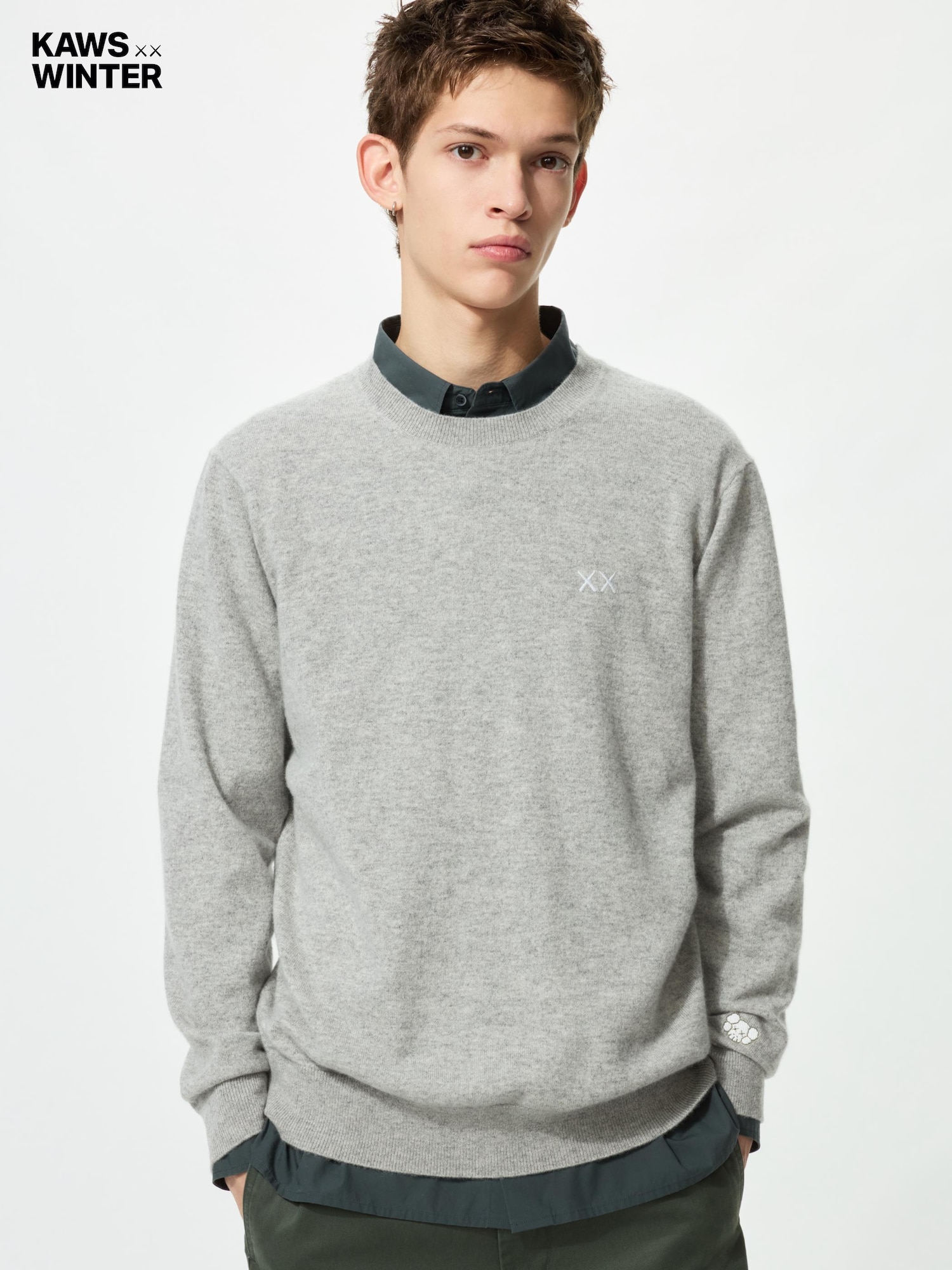 KAWS зимний кашемировый свитер — UNIQLO