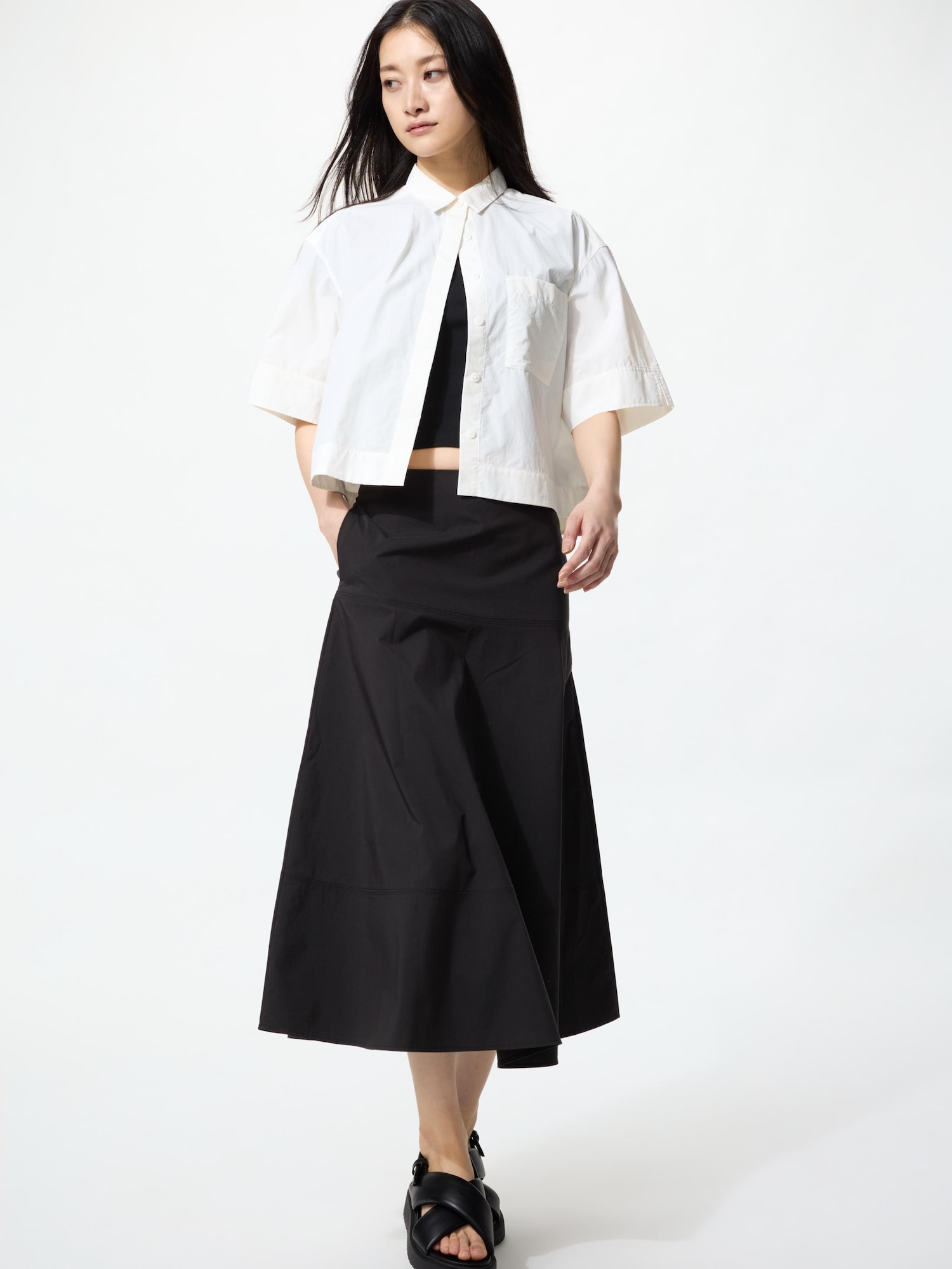 Юбка круглая хлопково-нейлоновая — UNIQLO