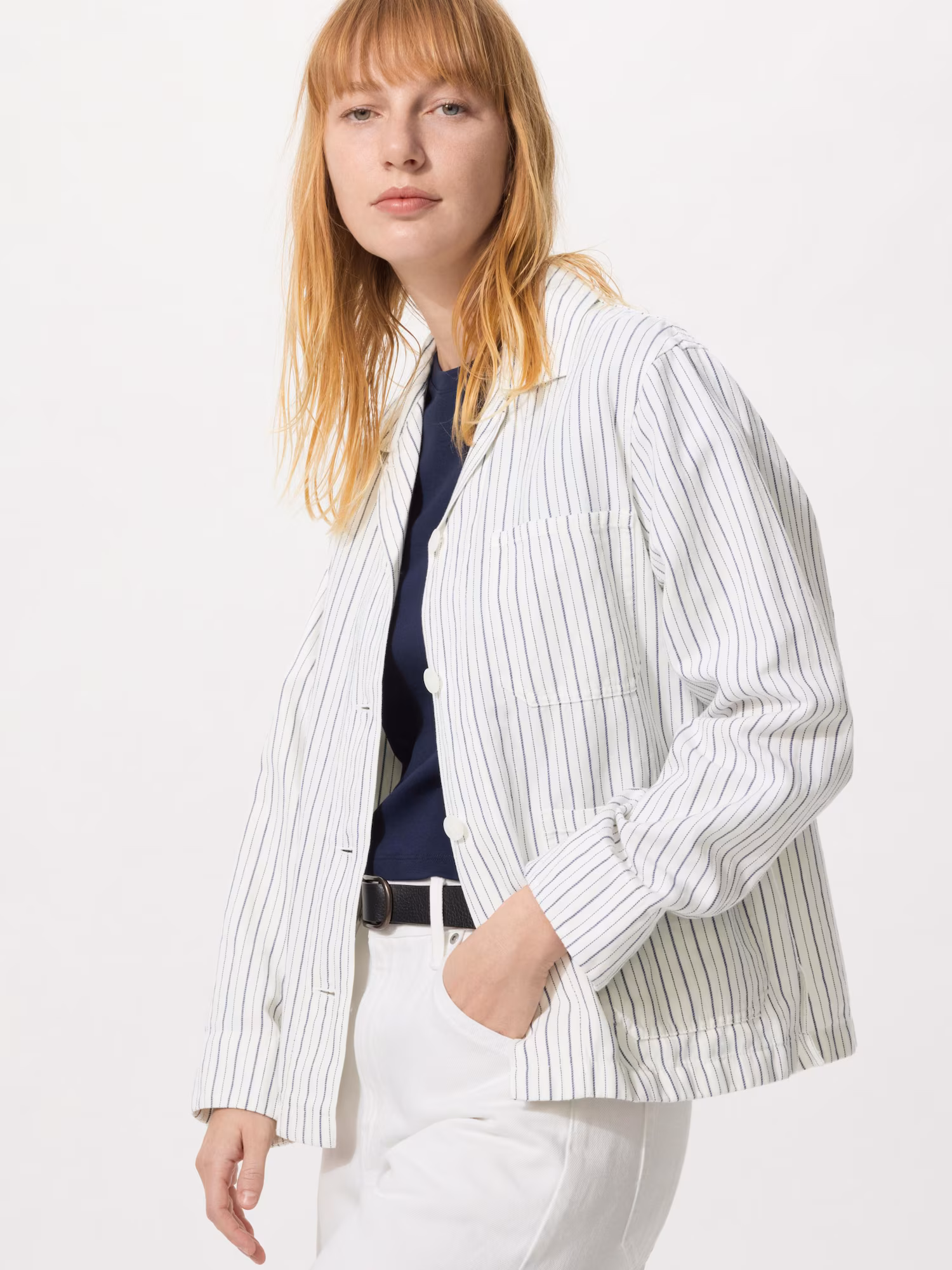 Комбинезон льняной в полоску — UNIQLO