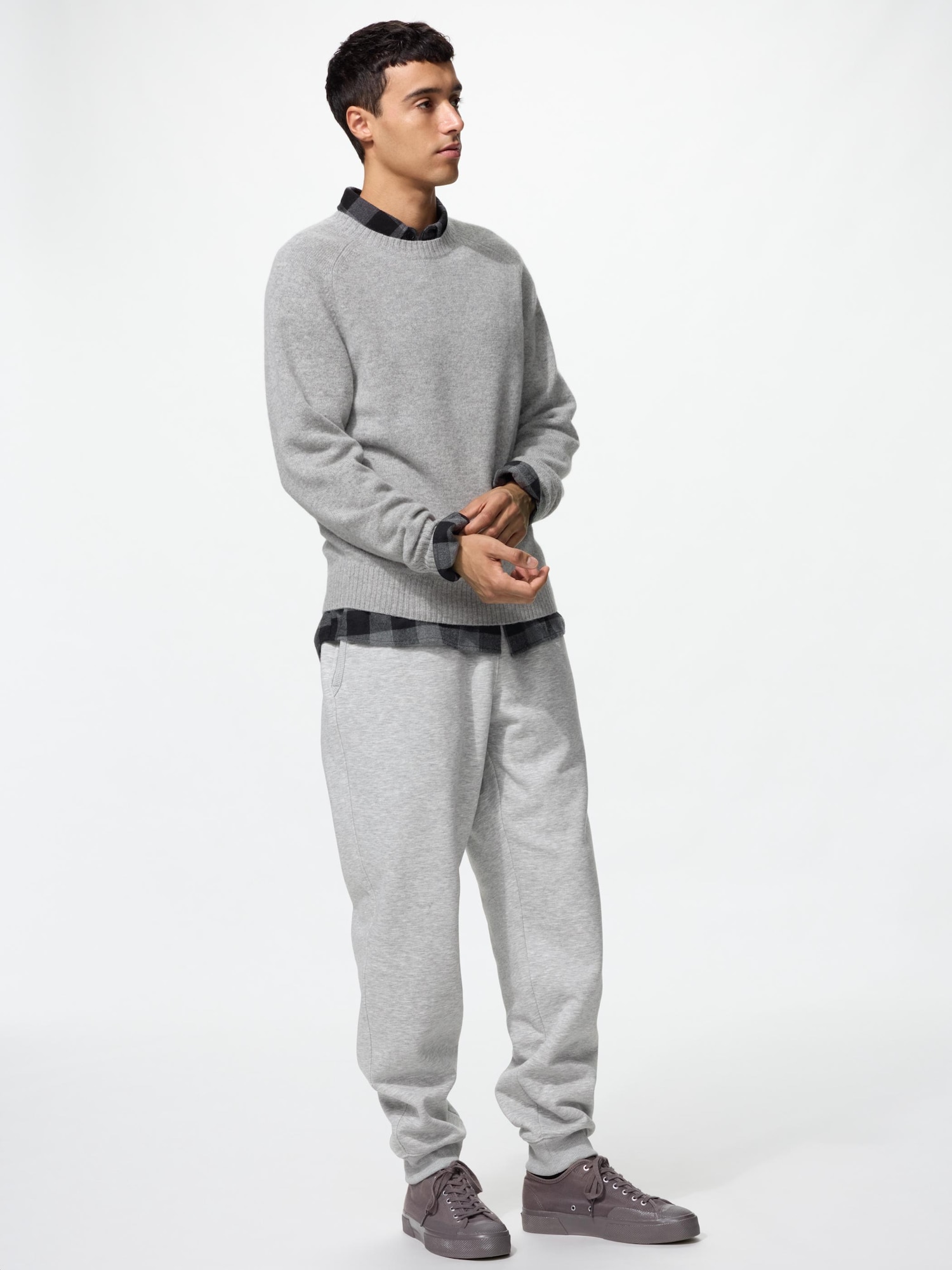 Теплые брюки sweat с мехом — UNIQLO
