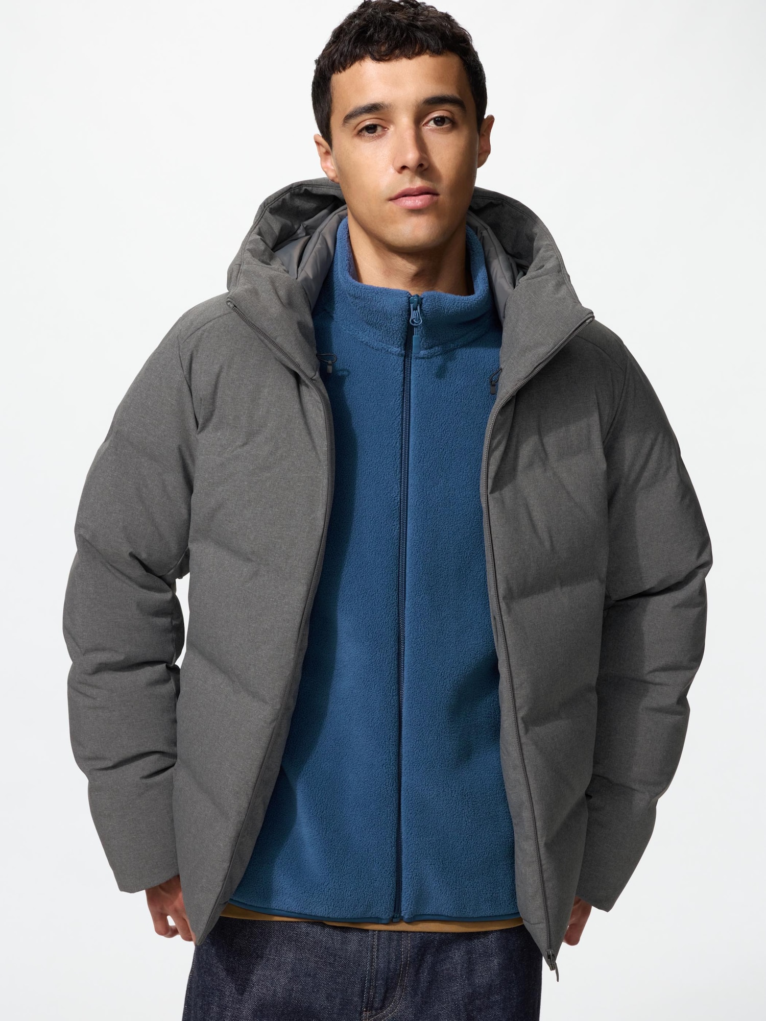 Бесшовный пуховик с капюшоном — UNIQLO