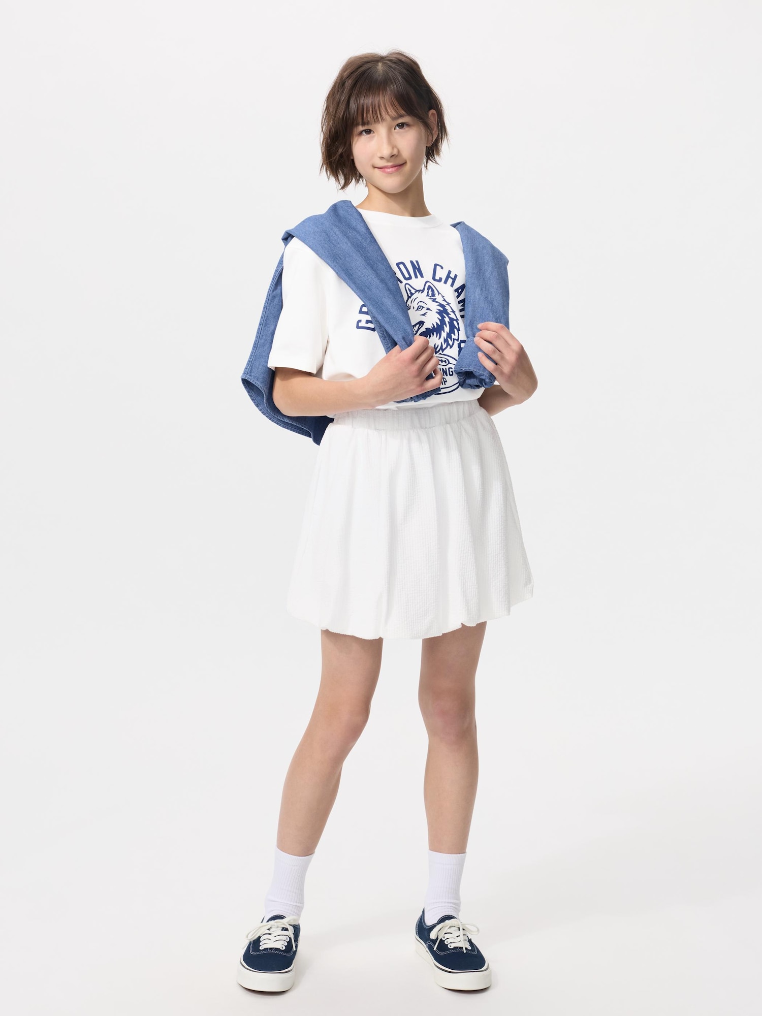 GIRLS Юбка-шорты джерси с шиарсакером — UNIQLO
