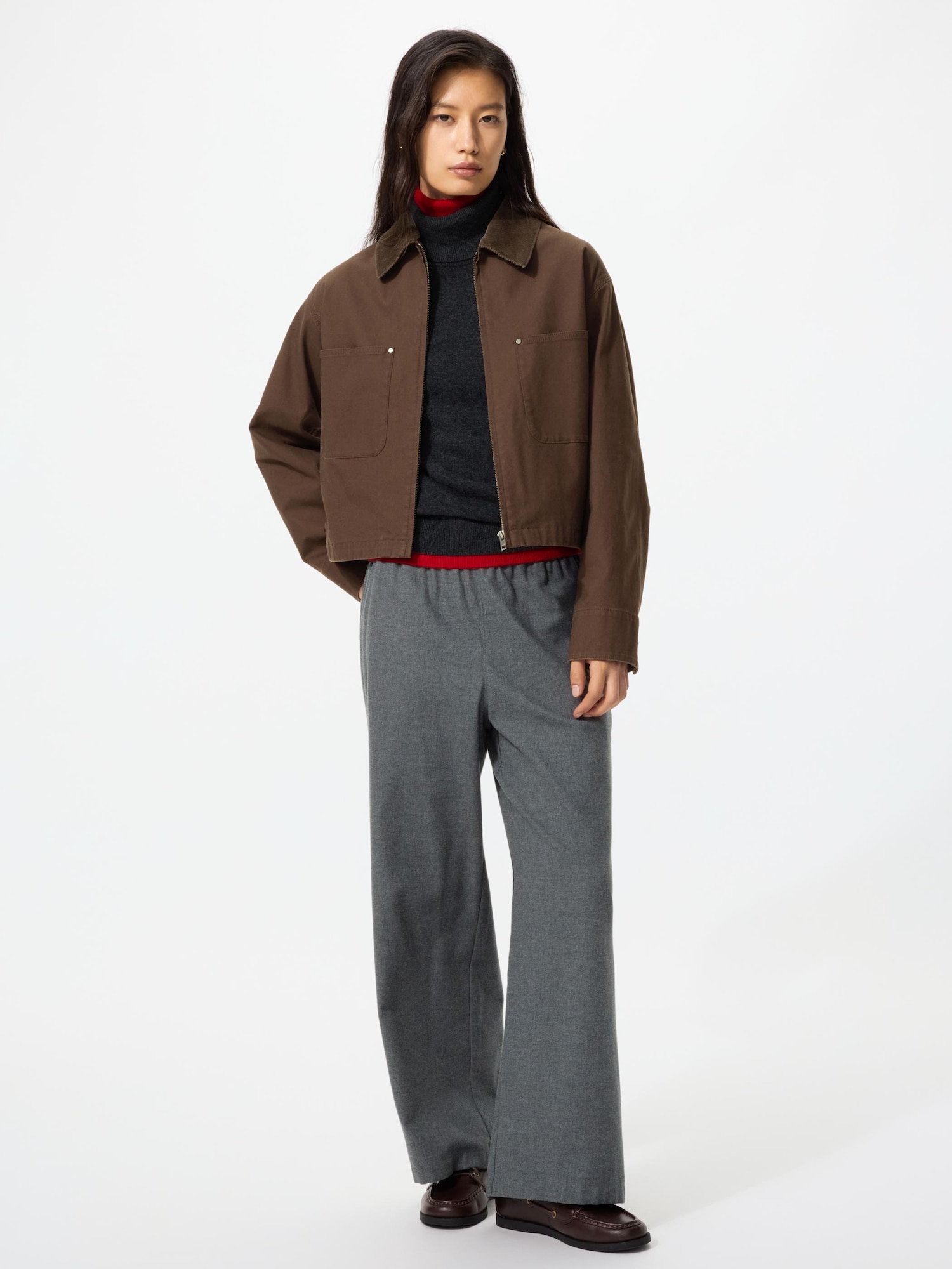 Фланелевые свободные брюки — UNIQLO