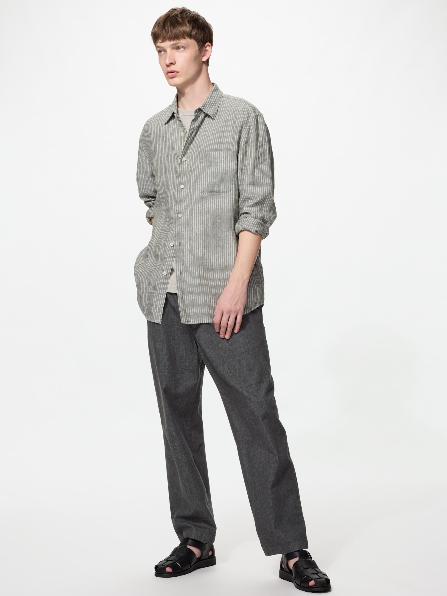 Эластичные укороченные джинсы — UNIQLO